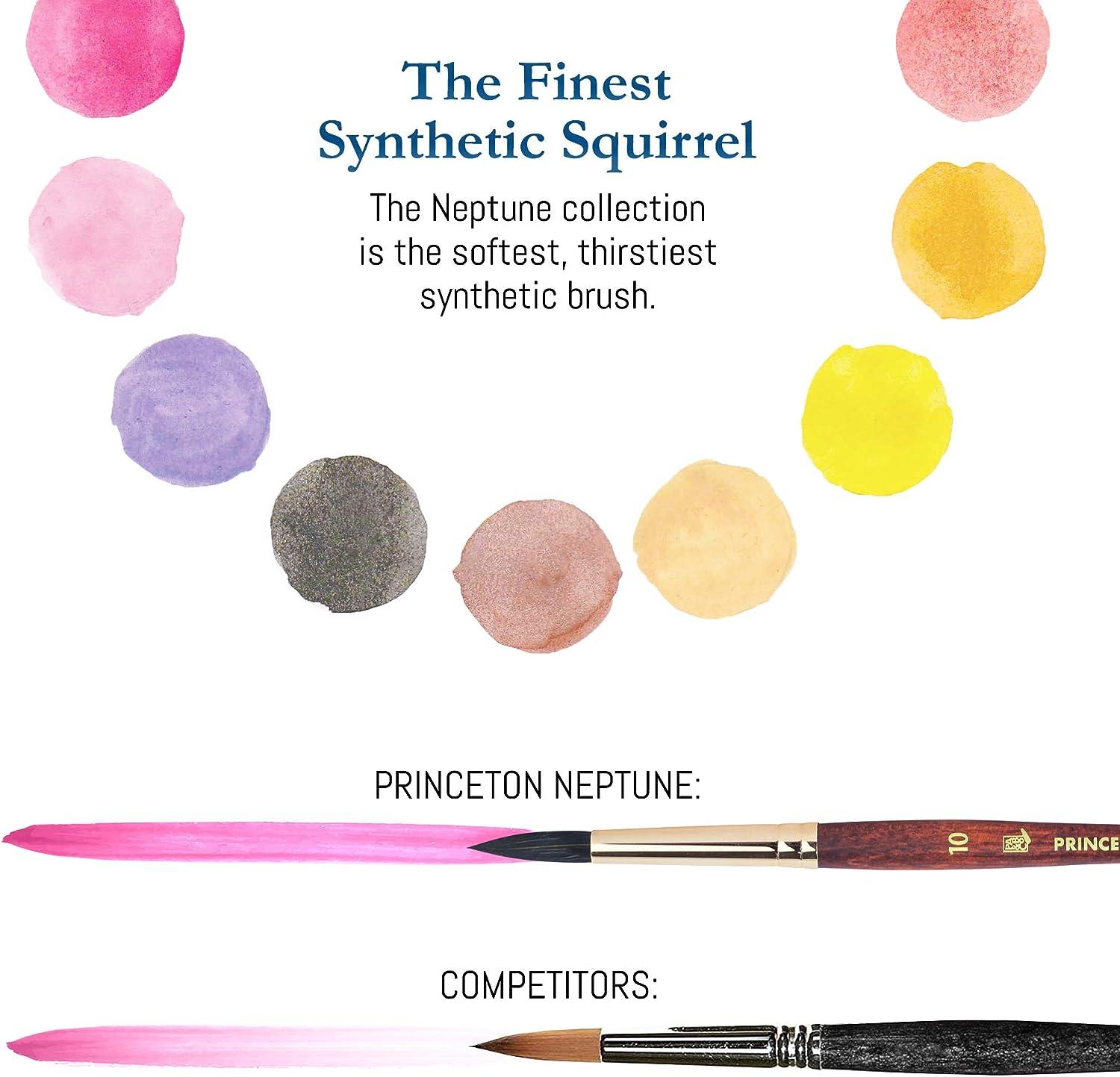 Princeton Neptune Watercolor Brushes 4750 Series 4pc Soft Synthetic