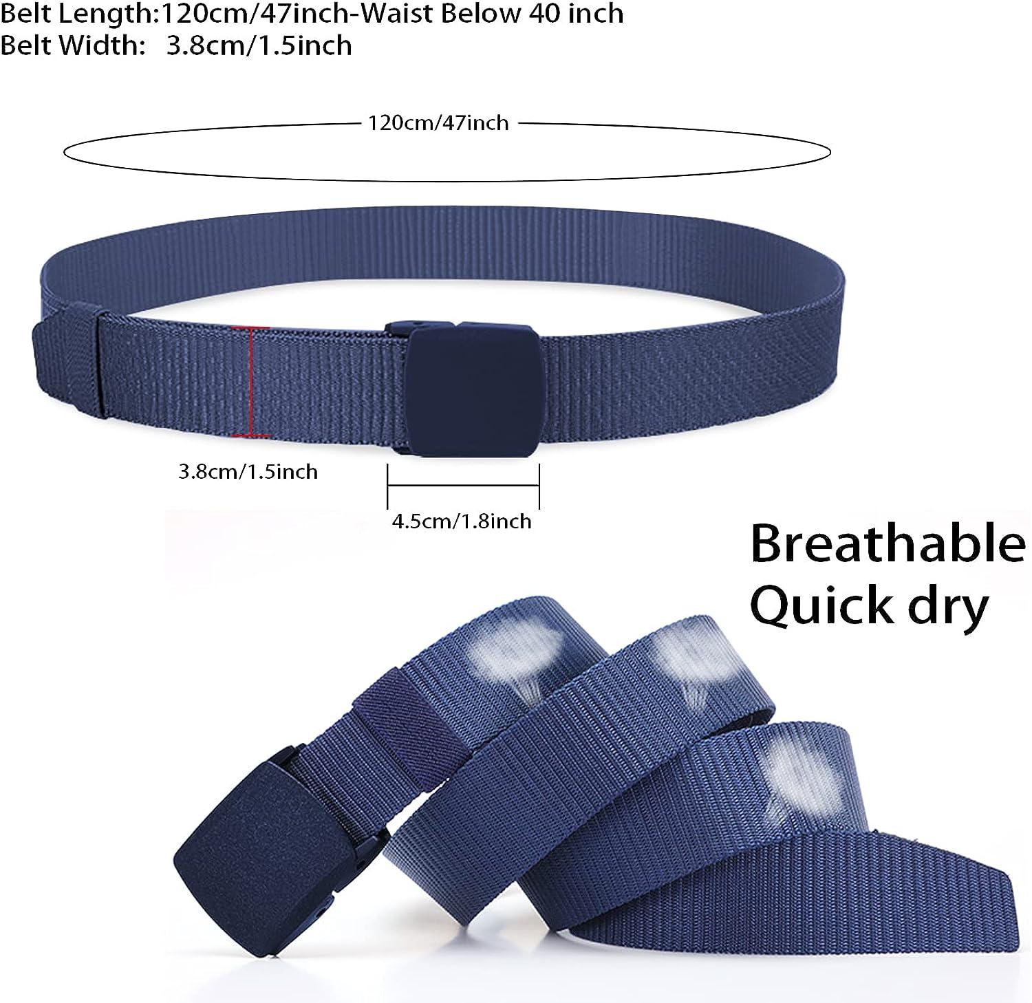 Nylon Military Tactical  Belt with Plastic Buckle 8 Pack, Outdoor