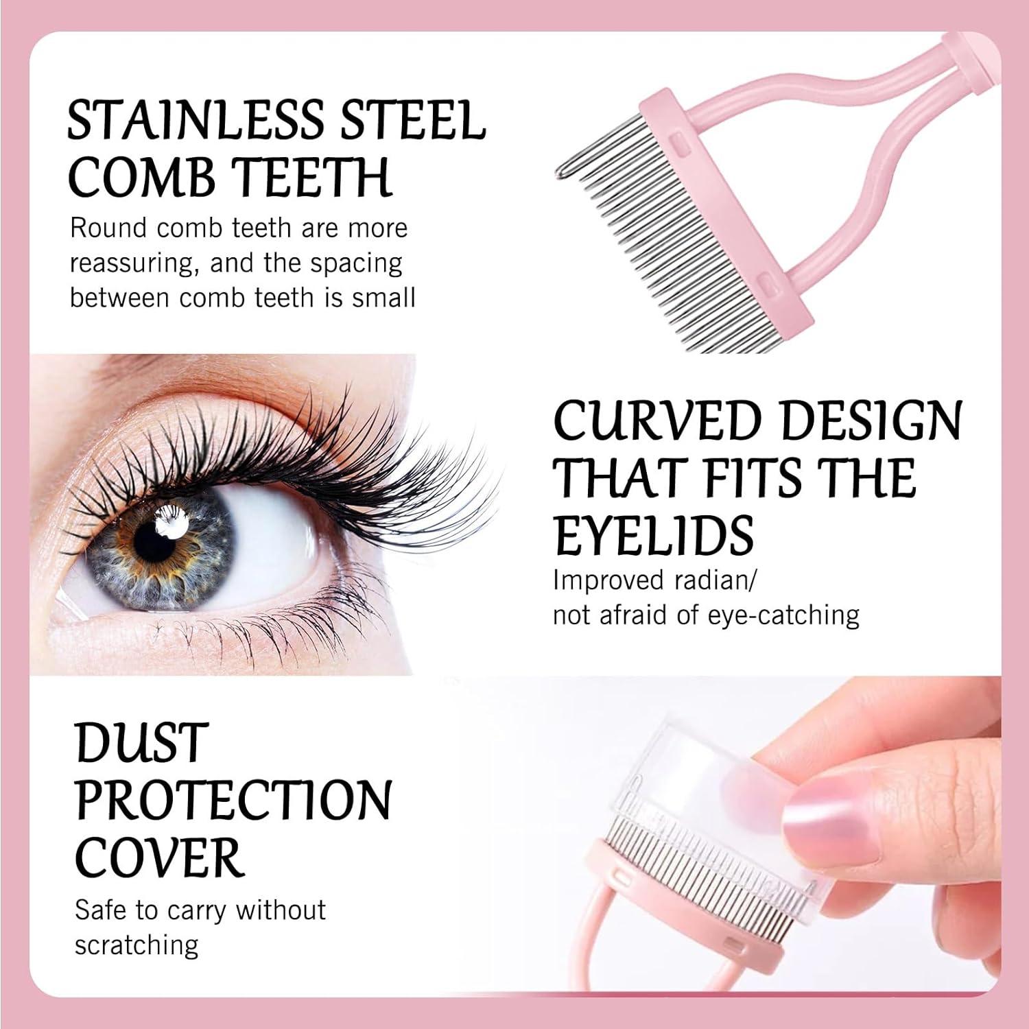Eyelash Filter Separator Comb Metal Lash Comb Make Up Lash Separator