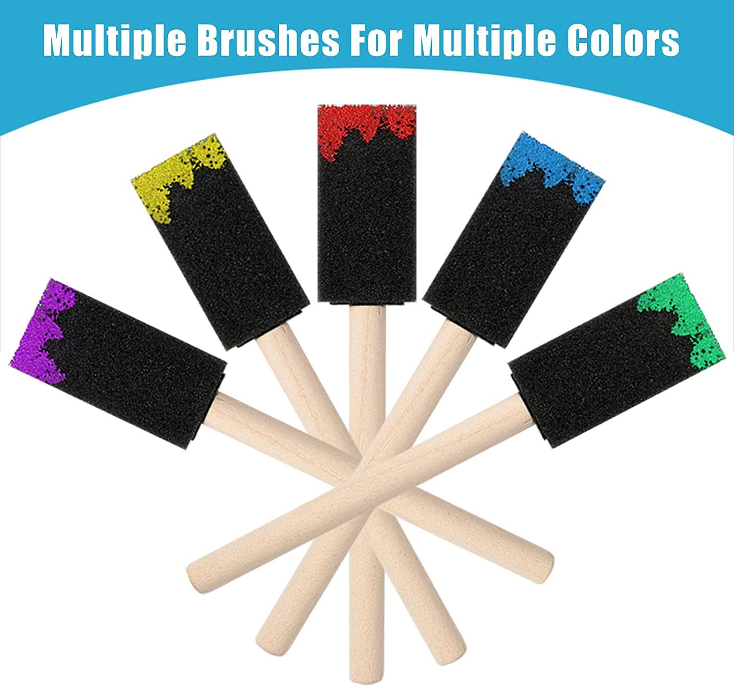 GACDR Foam Paint Brushes, 25 Pieces Sponge Brushes for Kids