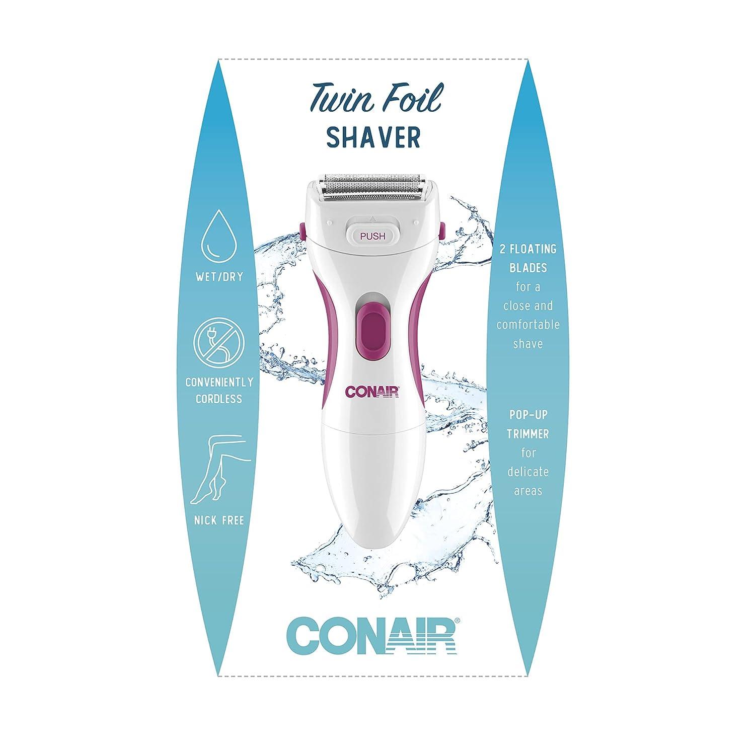 Conair Body and Facial Hair Removal for Women Cordless Electric Dual