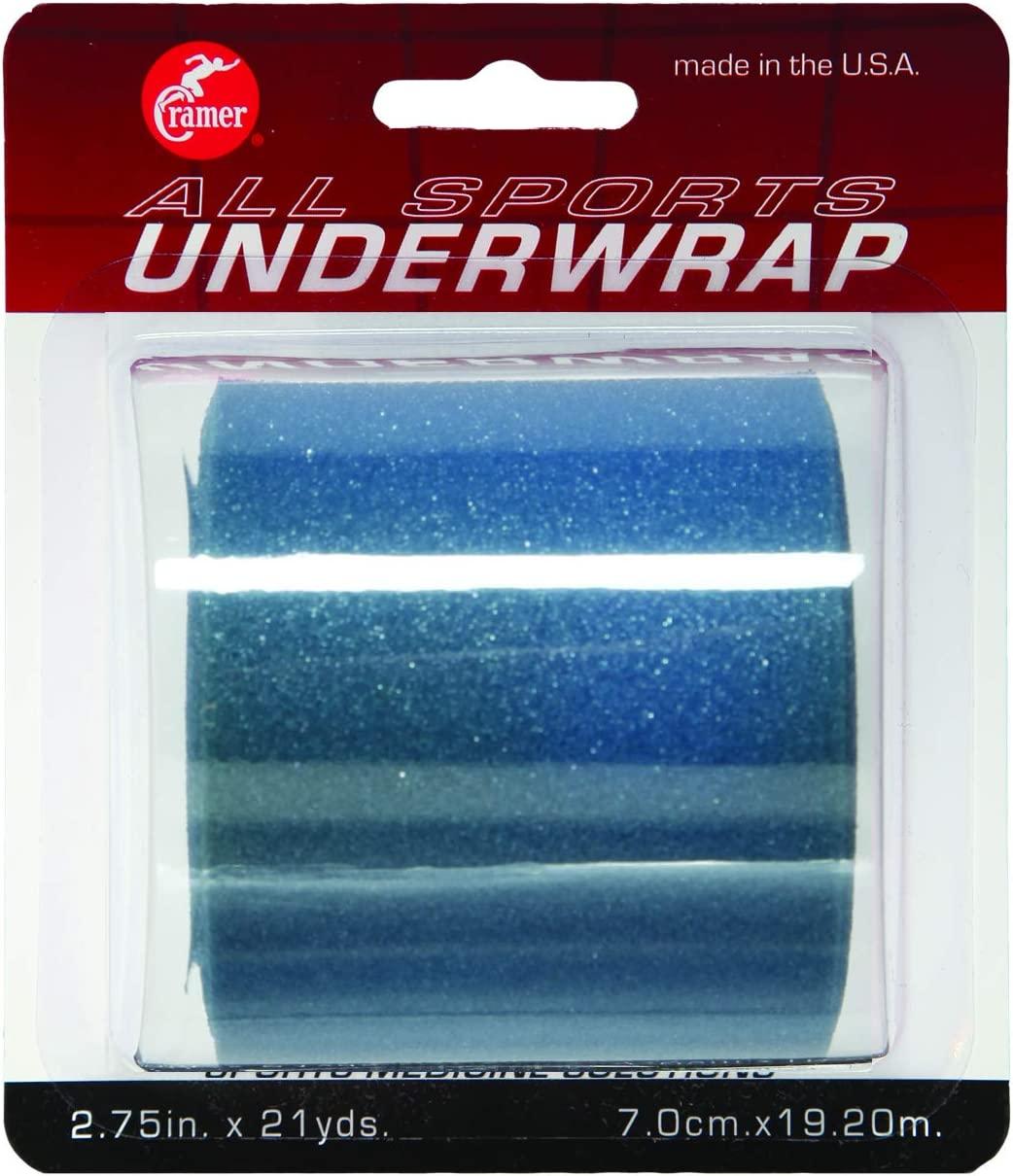 Cramer Tape Underwrap, Sports PreWrap for Athletic Ankle 1 Roll Blue