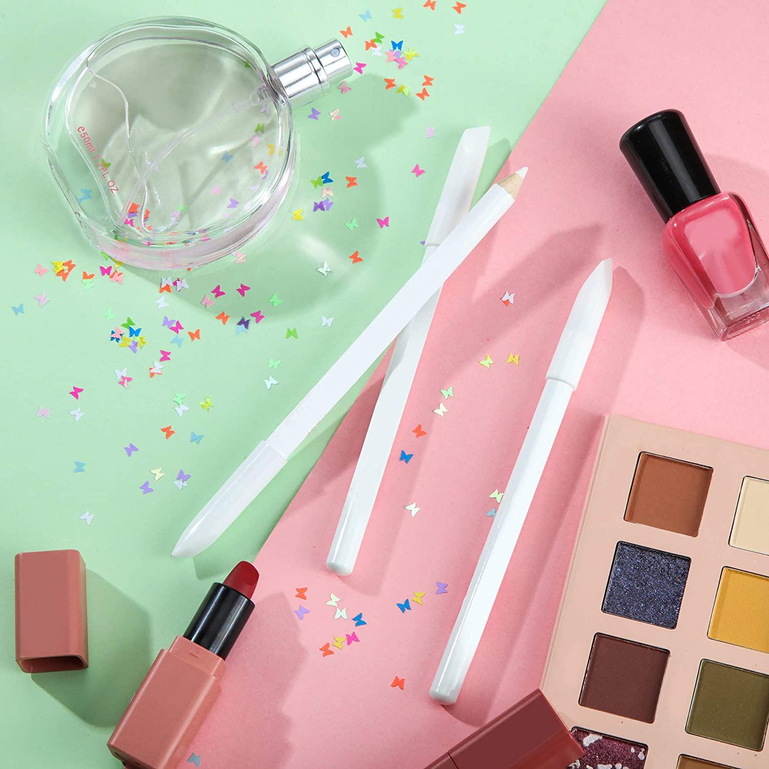 2in1 Nail Whitening Pencil for DIY Manicure & Cuticle Pusher White