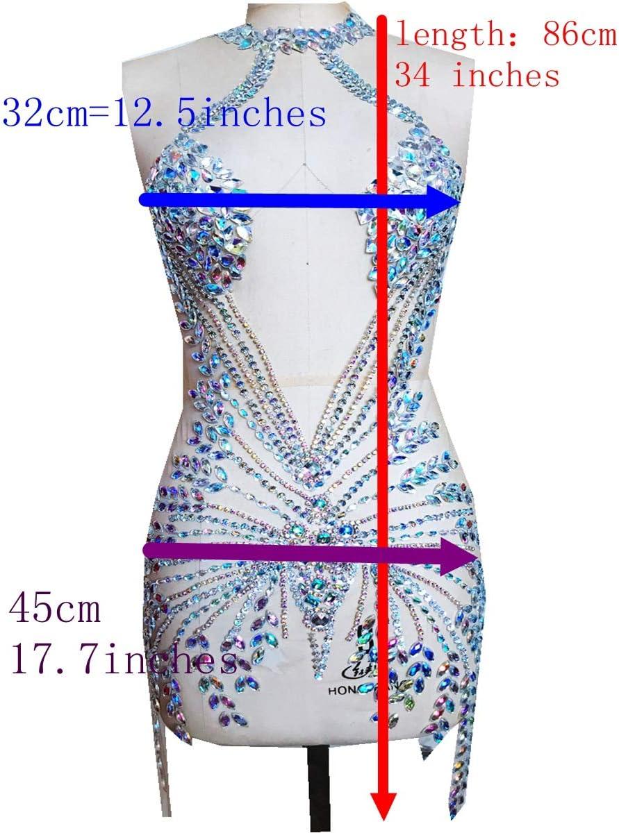 Handmade Full Body Rhinestone Applique on Nude Net - Clear AB Crystal  Stones - Dress Patch | Buy Now with Express International Delivery |  GoSupps.com