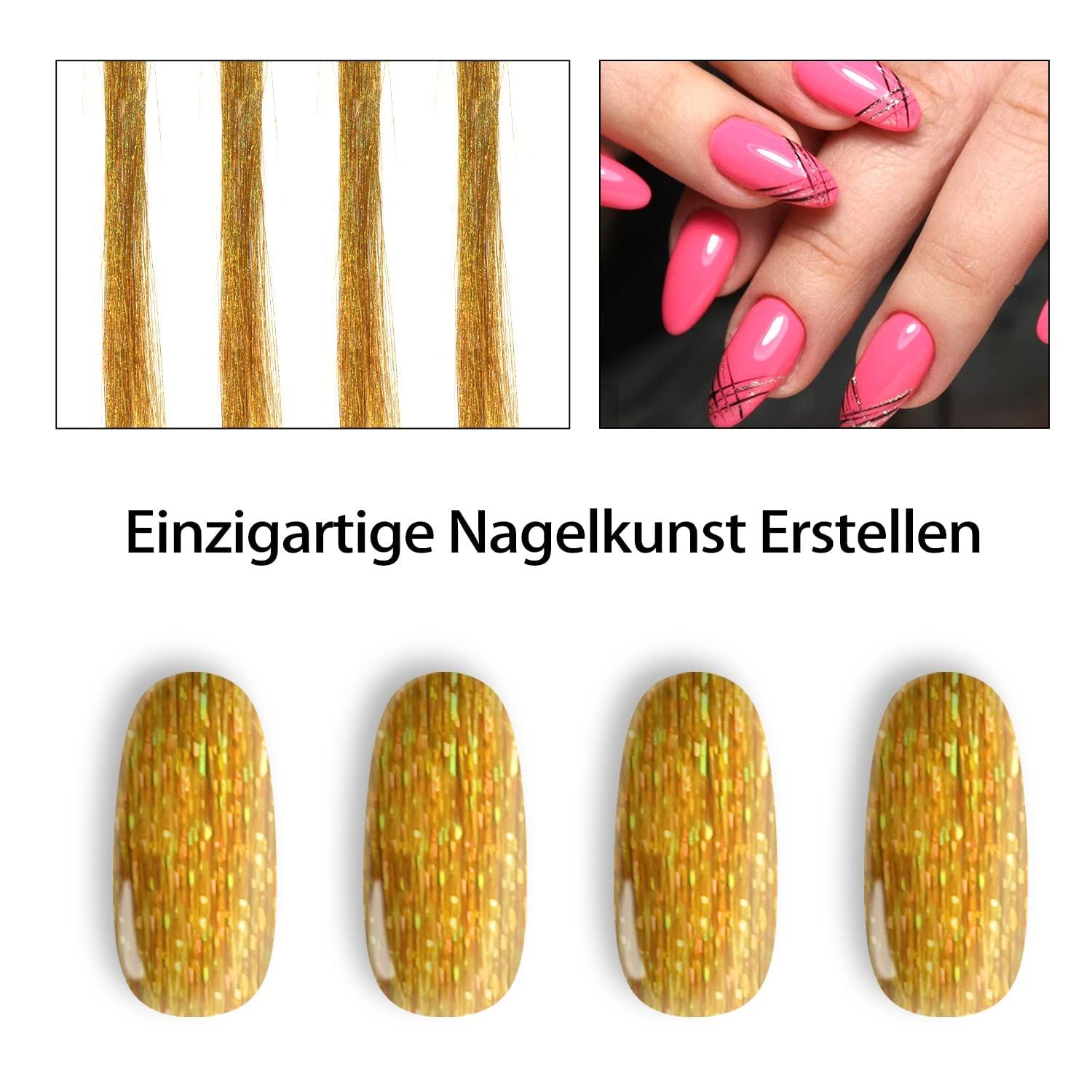 52 Stück Glitzer Haarsträhnen Set – 48 Zoll Bunte Haar Lametta Mit Perlen & Clips Für Flechten & Parties