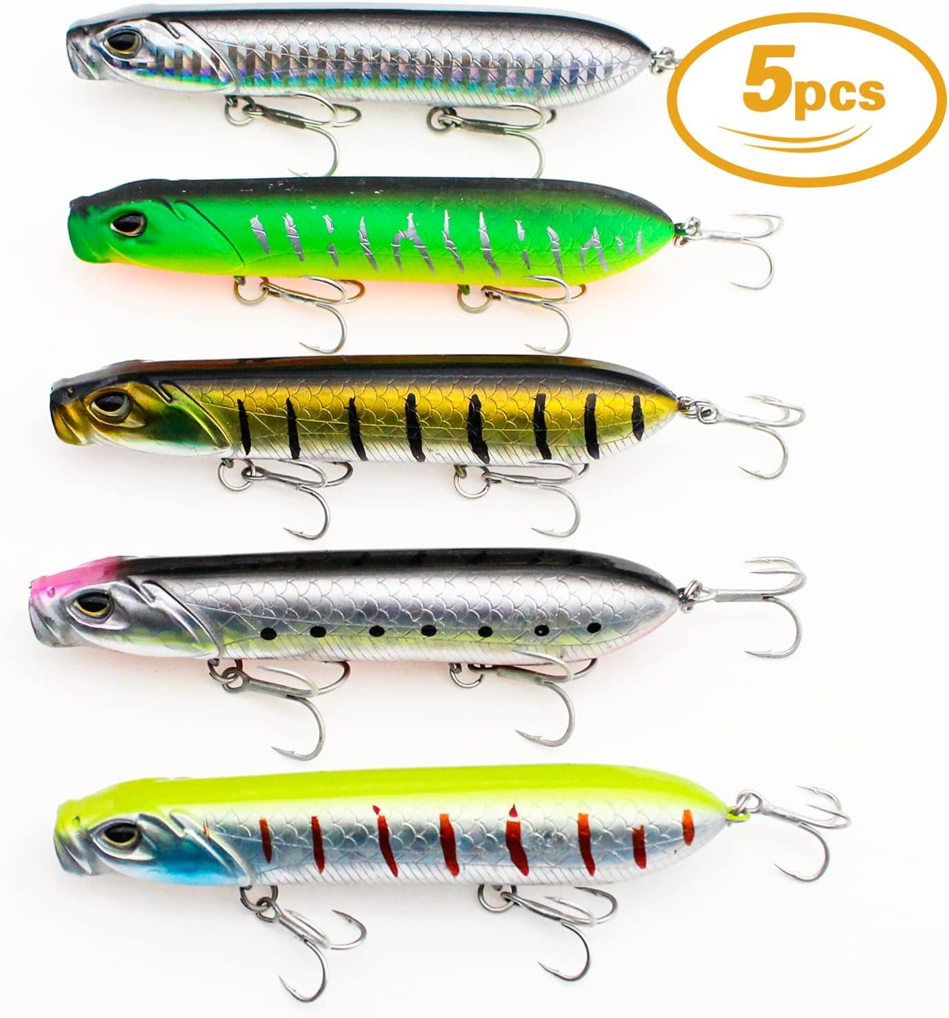 Goture Minnow Fishing Lures, Crankbaits Hard Baits with Tackle Box,  Fast/Slow Sinking Minnow Lures Freshwater Saltwater, Topwater Pencil  Fishing Lures