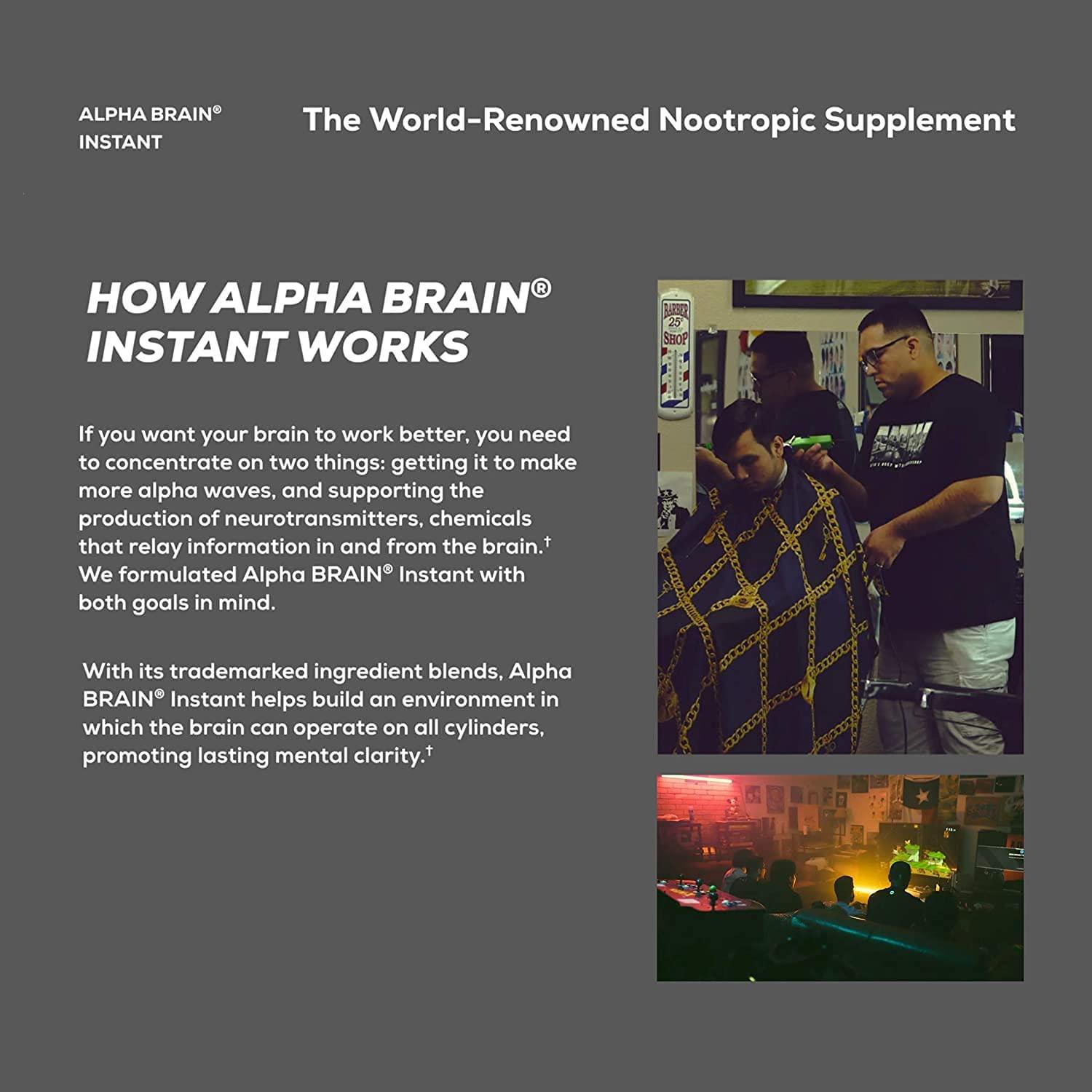 Alpha Brain Instant, Memory & Focus, Peach , 3.8 oz (108 g), Onnit