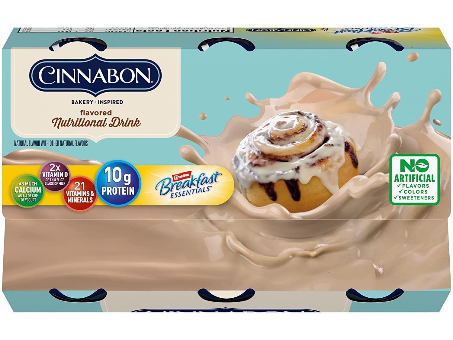 Carnation Breakfast Essentials Cinnabon Nutritional Drink Delicious