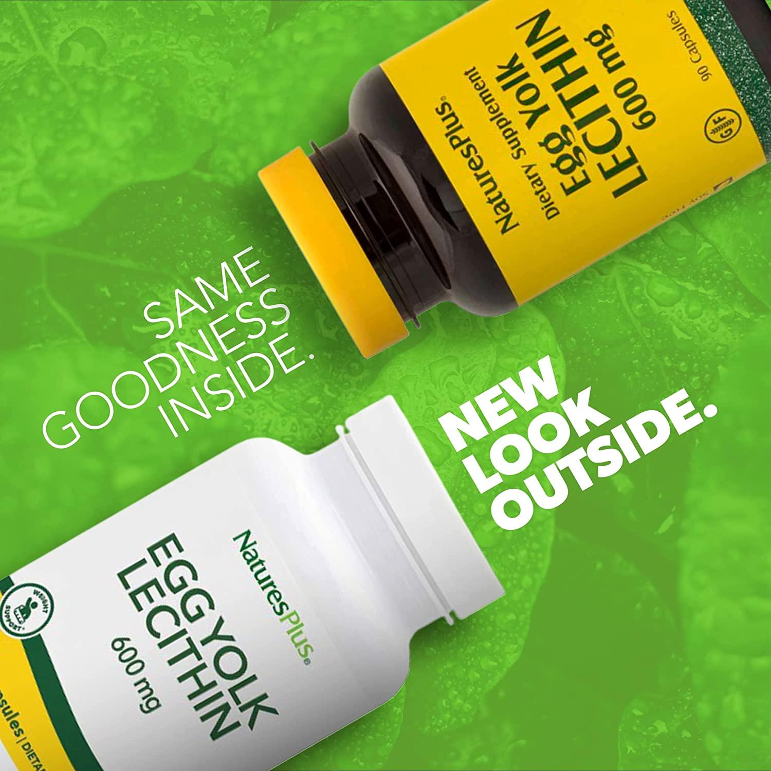 NaturesPlus Egg Yolk Lecithin 600mg 180 Capsules