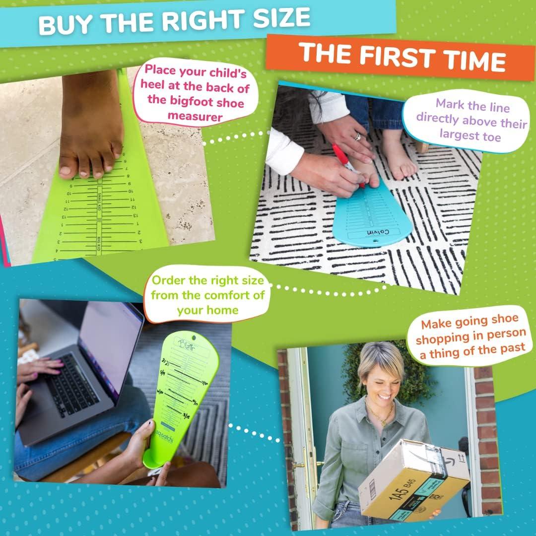 Squatchi Shoe Sizer for Baby, Toddler & Kids Accurate Home Foot