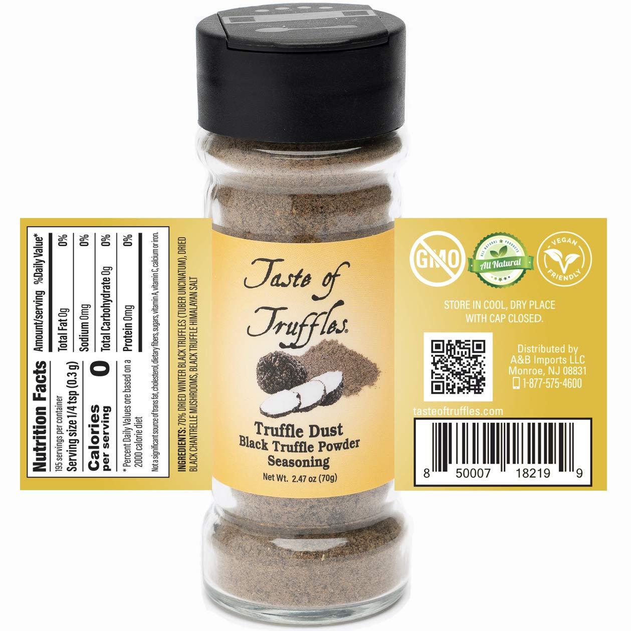 Black Truffle Dust Seasoning Premium Black Truffle & Mushroom Powder