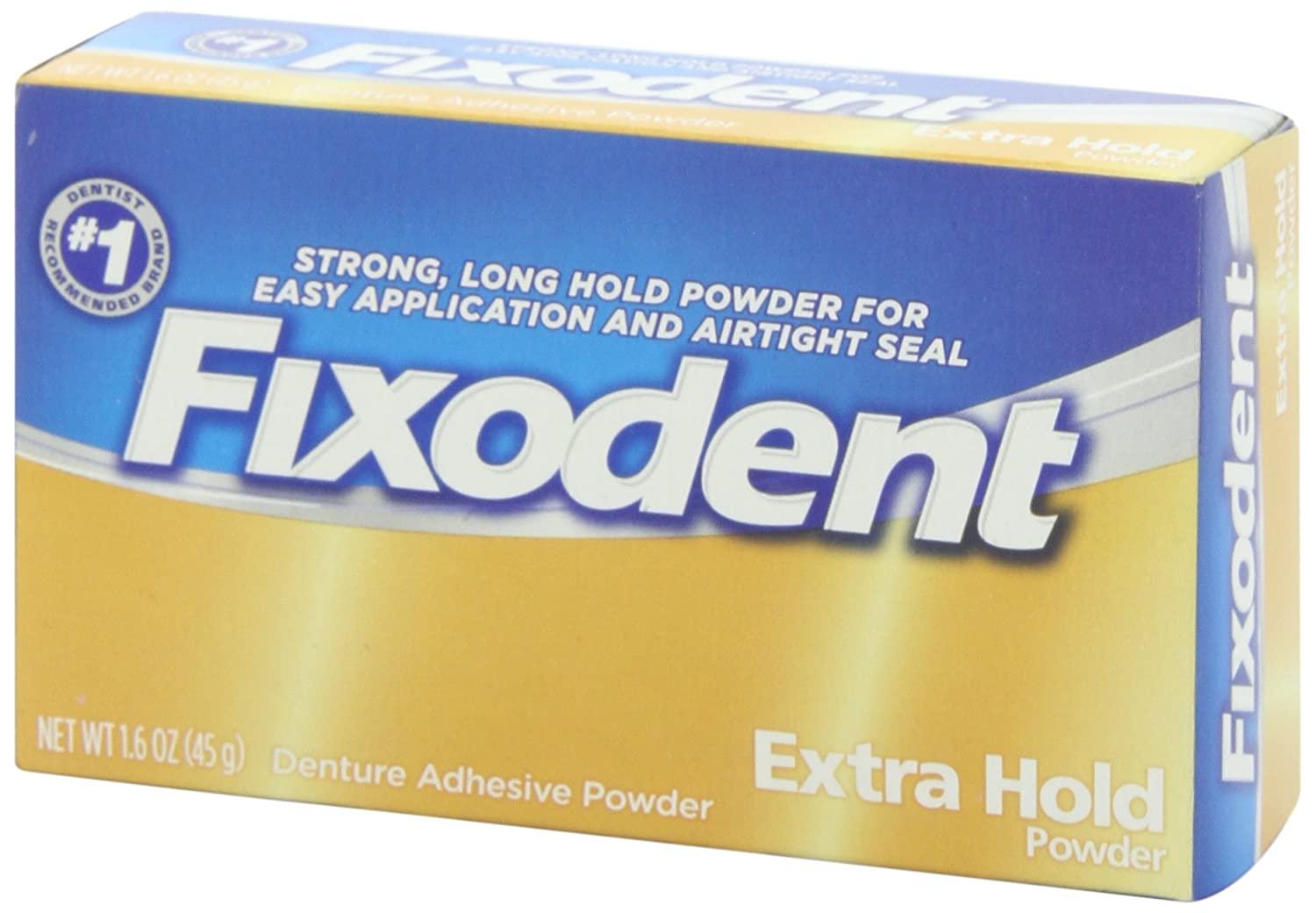 Fixodent Denture Adhesive Powder, Extra Hold 1.6 Oz