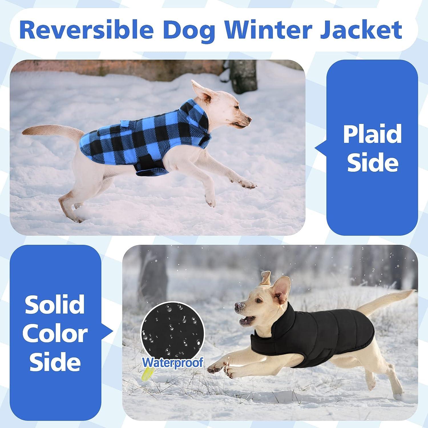 Kuoser Cozy Dog Winter Coat Windproof Dog Jacket British Style