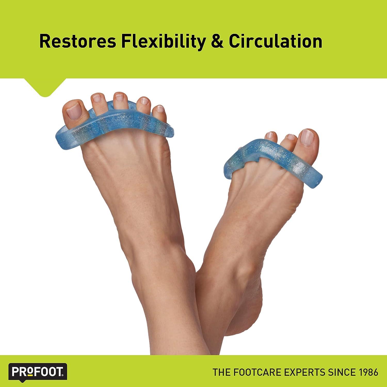 PROFOOT Flextastic Toe Spacers Gel Toe Separators for Foot Pain