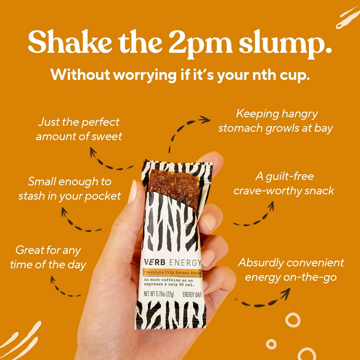 Verb Variety Pack 15 Caffeinated Energy Bars in 3 Flavors 90