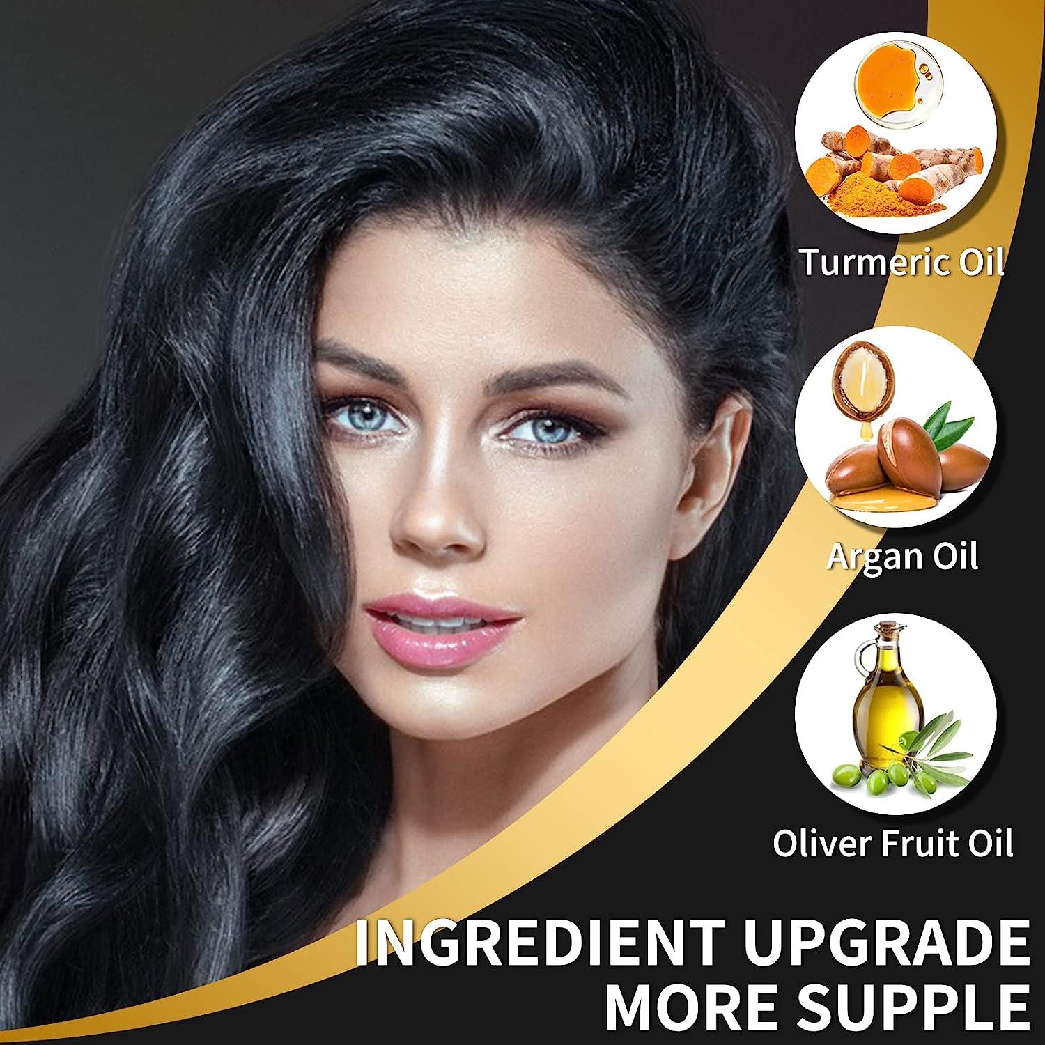 COSMTEK Black Hair Dye Shampoo Permanent for Men&Women Hair Color