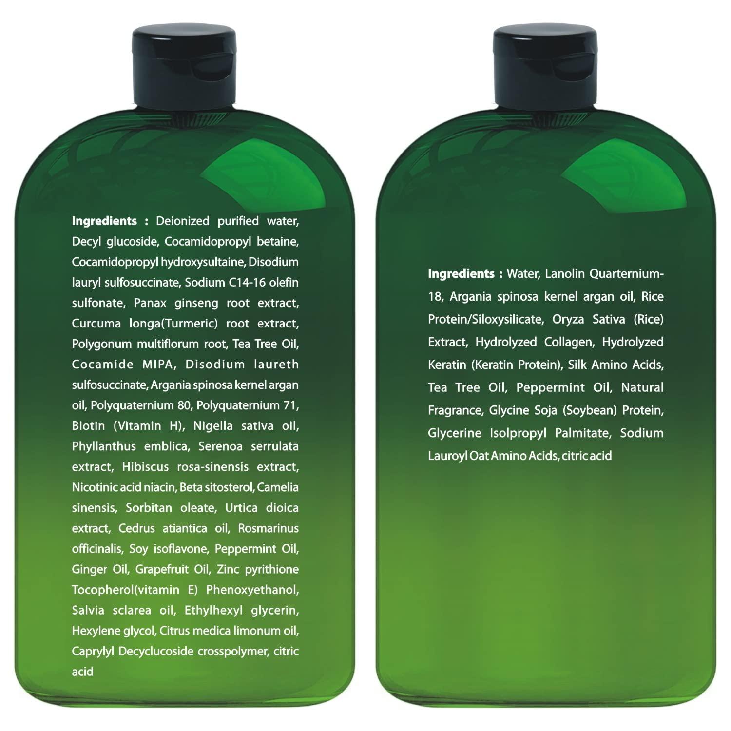 Tea Tree Mint Shampoo and Conditioner contains Pure Tea Tree Oil