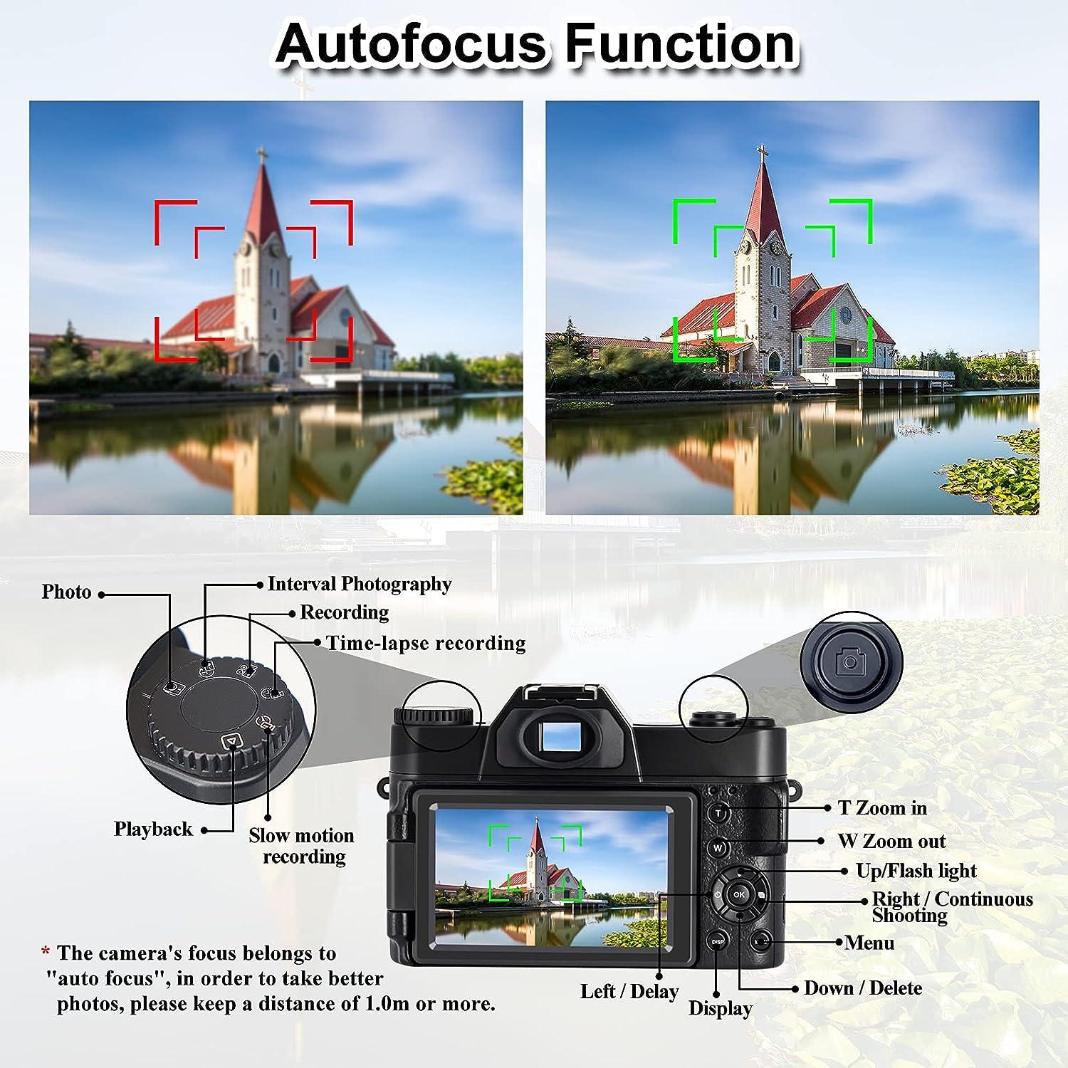 iSHARE 4K Digital Camera for Photography 48MP FHD Video Camera with