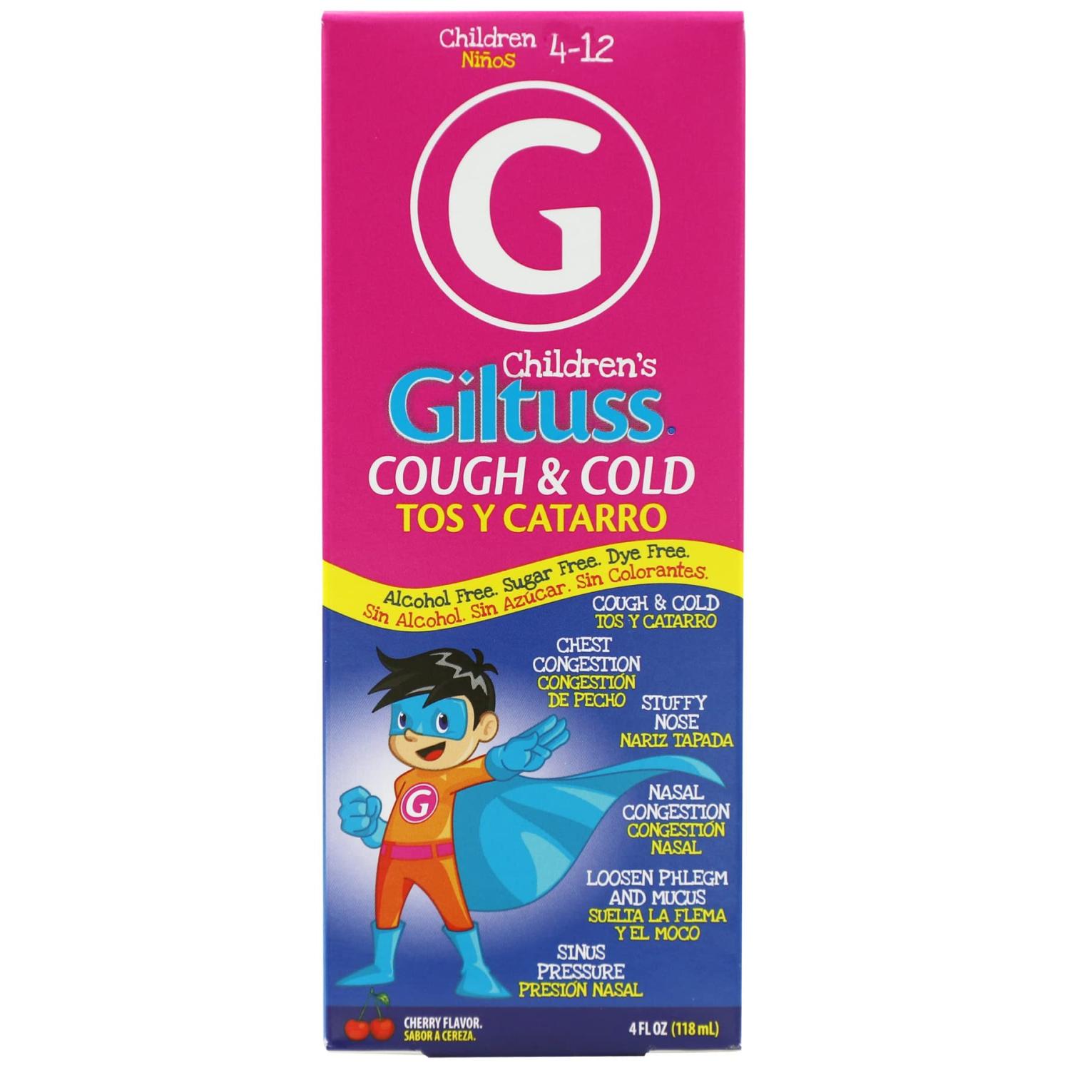 Giltuss Children's Cough and Cold Syrup Chest Congestion Relief