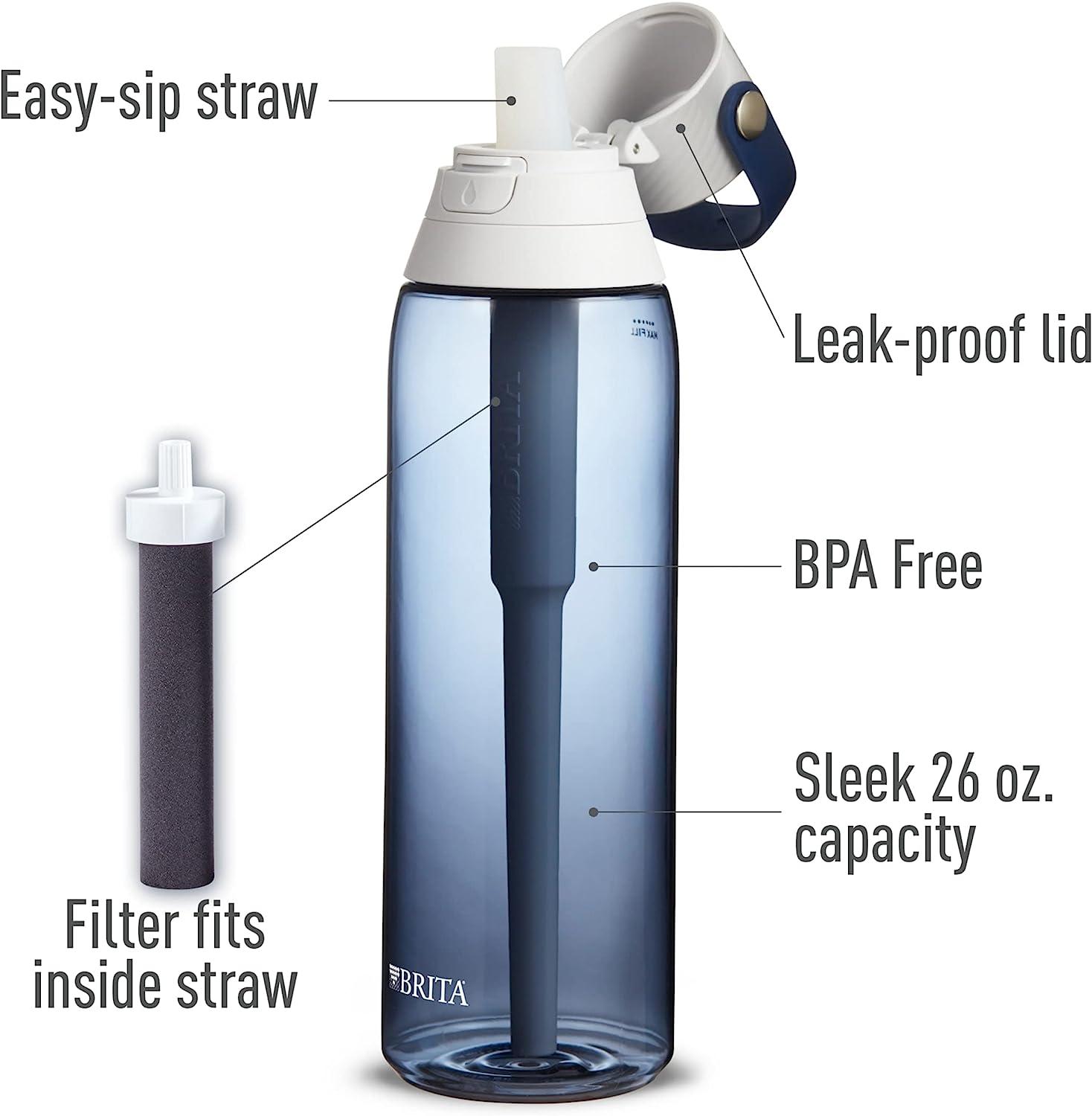 Brita Insulated Filtered Water Bottle with Straw, Reusable, BPA Free  Plastic, Night Sky, 26 Ounce 26 oz Night Sky Water Bottle