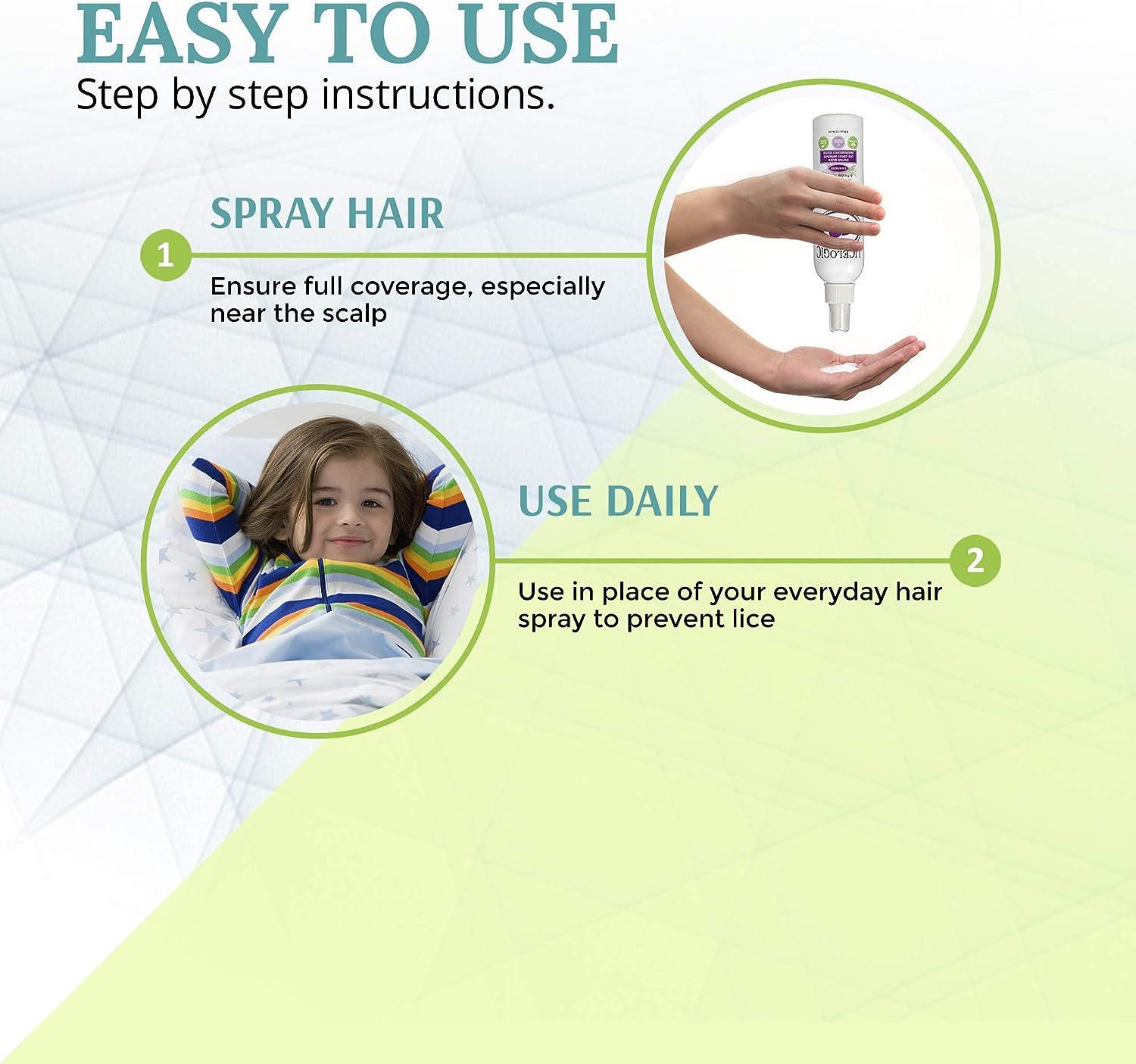 LiceLogic Repel Lice Prevention Shampoo Conditioner & Spray 3 Pc Kit