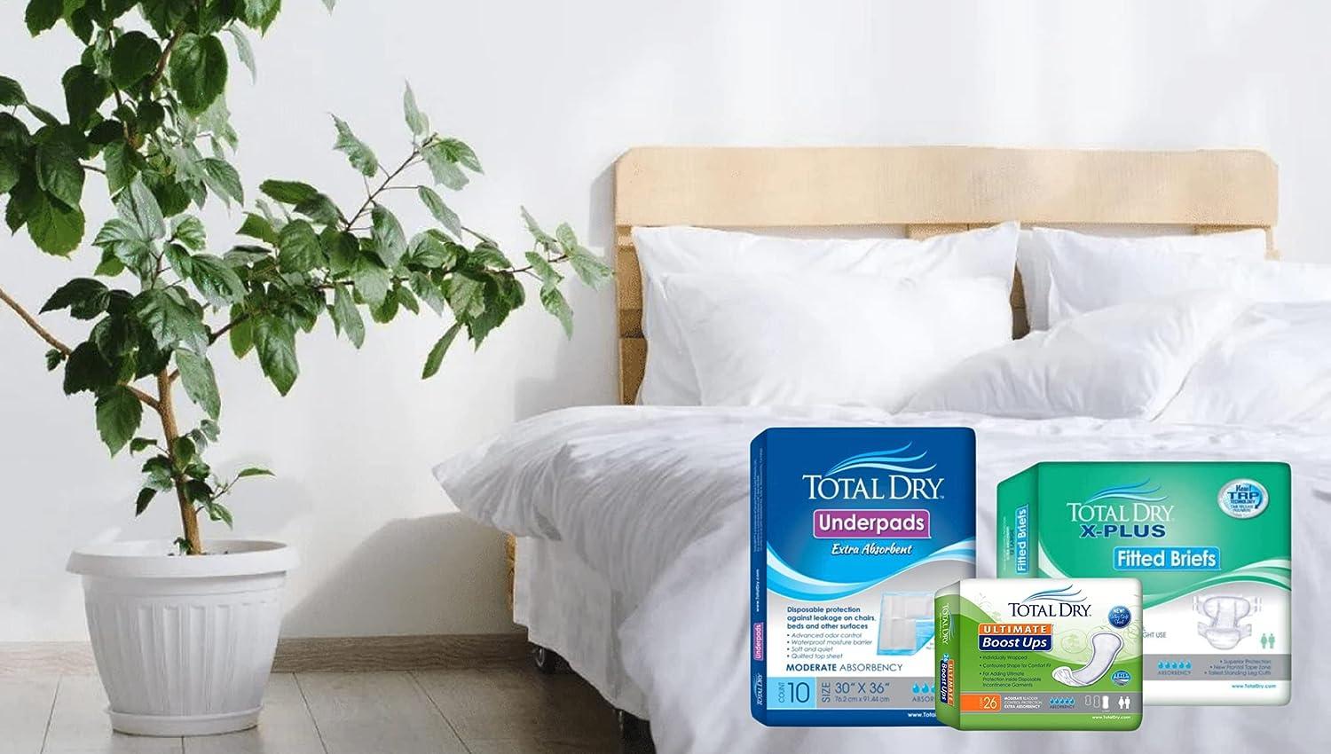 TotalDry Incontinence Bed Pads FSA HSA Approved Disposable Underpads