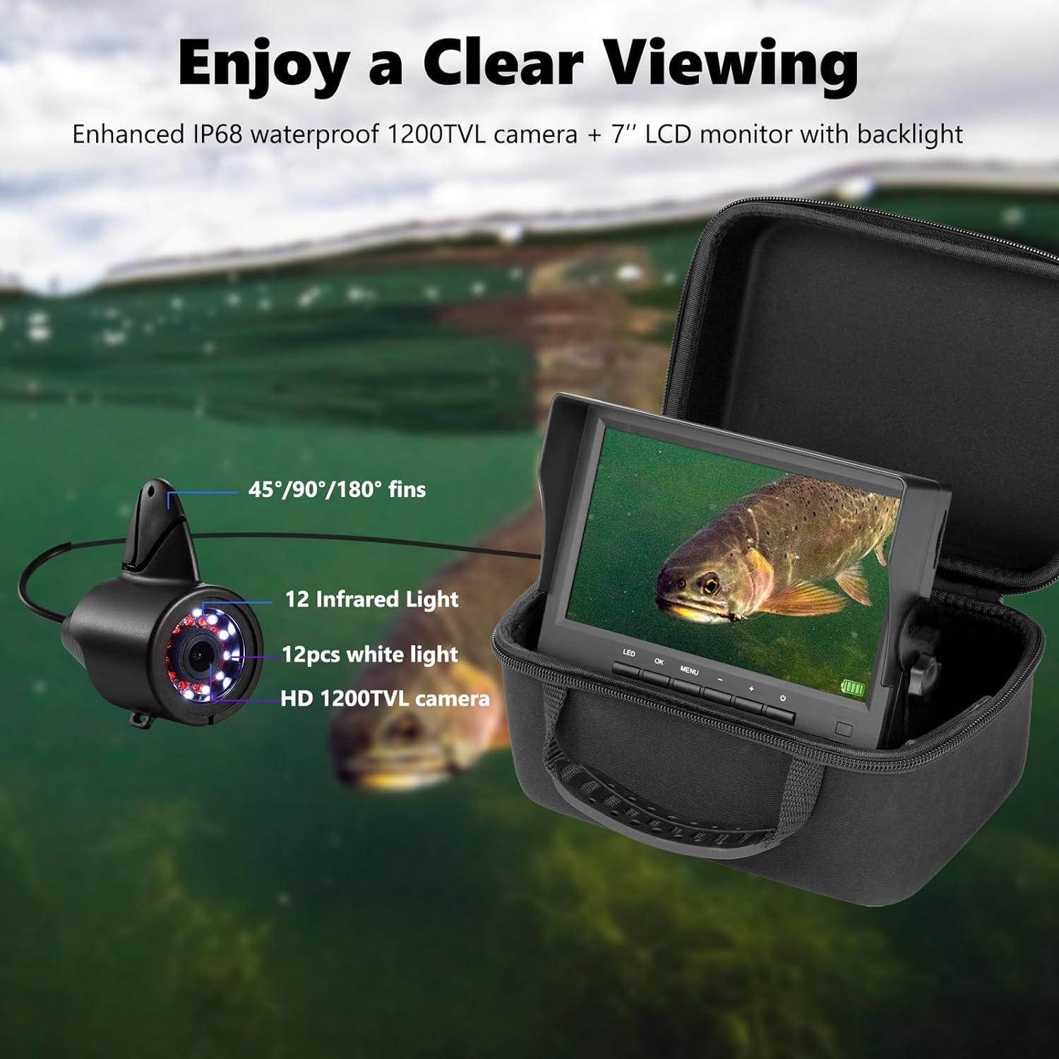 MOOCOR Underwater Fishing Camera with DVR - 2023 Upgrade Bracket