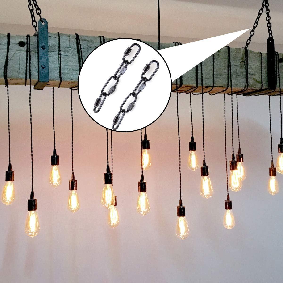 thumbnail image 2 of Quick Link Clips MECCANIXITY Gold Chain Connectors - 10 Pack 4mm Quick Links For Lighting & DIY Screw Lock Oval Clips 2 of 10