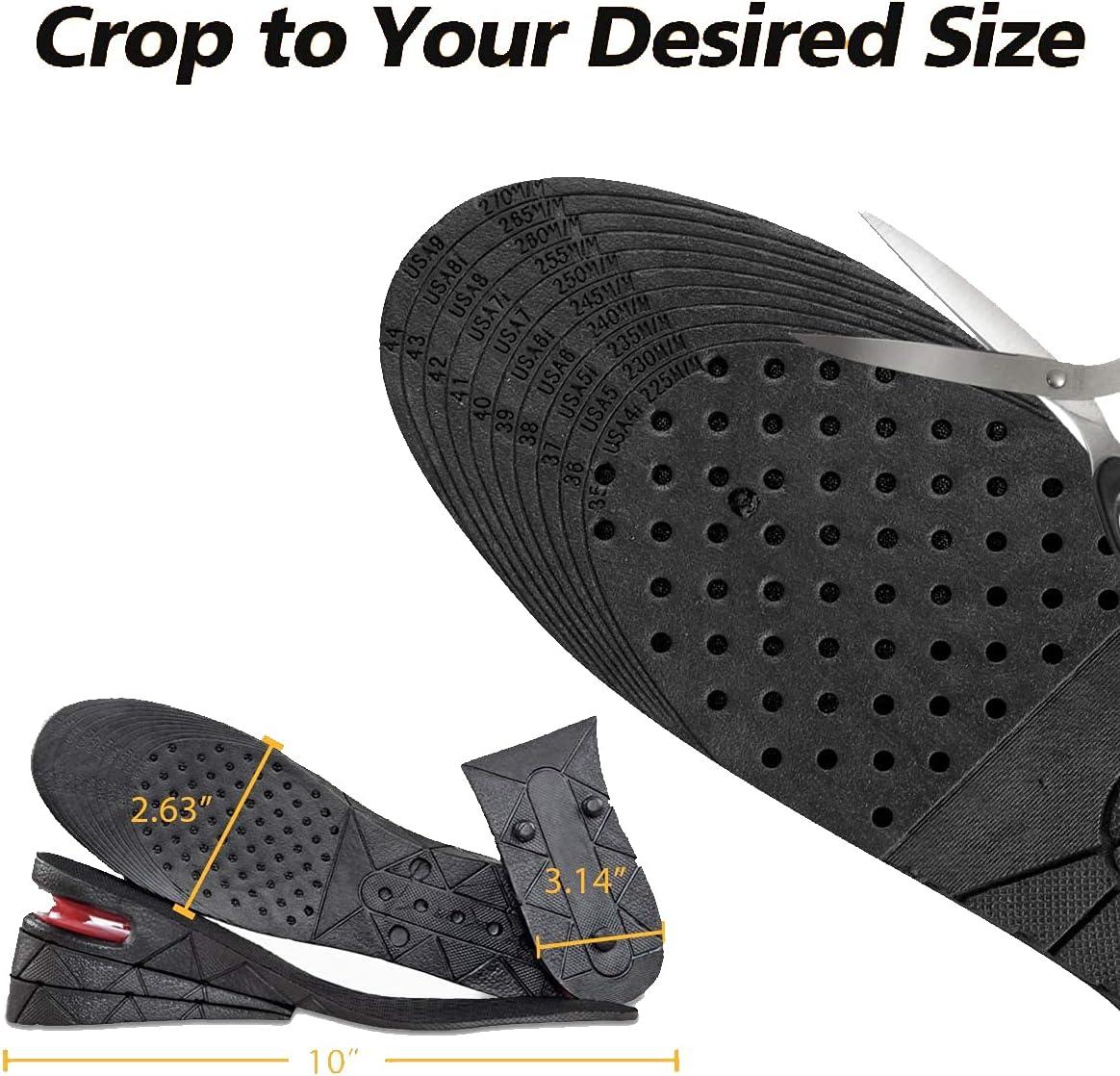 Men's Shoe Lifts Height Increase Insoles Air Cushioned Taller Shoes