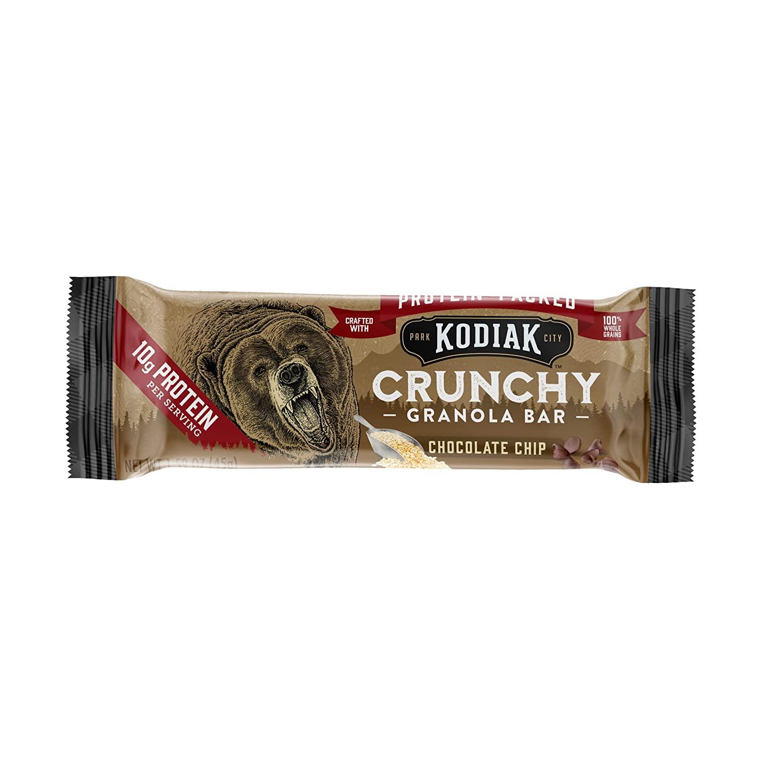 Kodiak Cakes Crunchy Granola Bar Variety Pack Peanut Butter and Chocolate Chip High Protein