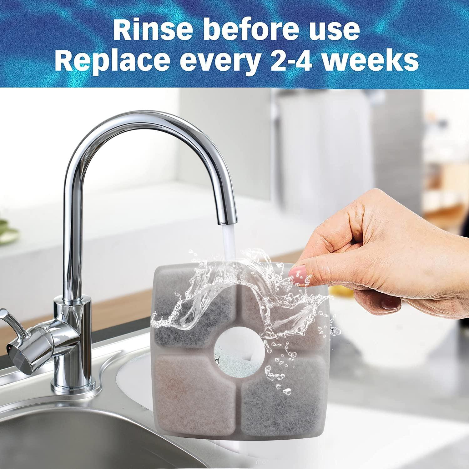 8-Pack Replacement Filters for Veken 84oz/2.5L Pet Fountain - Cat