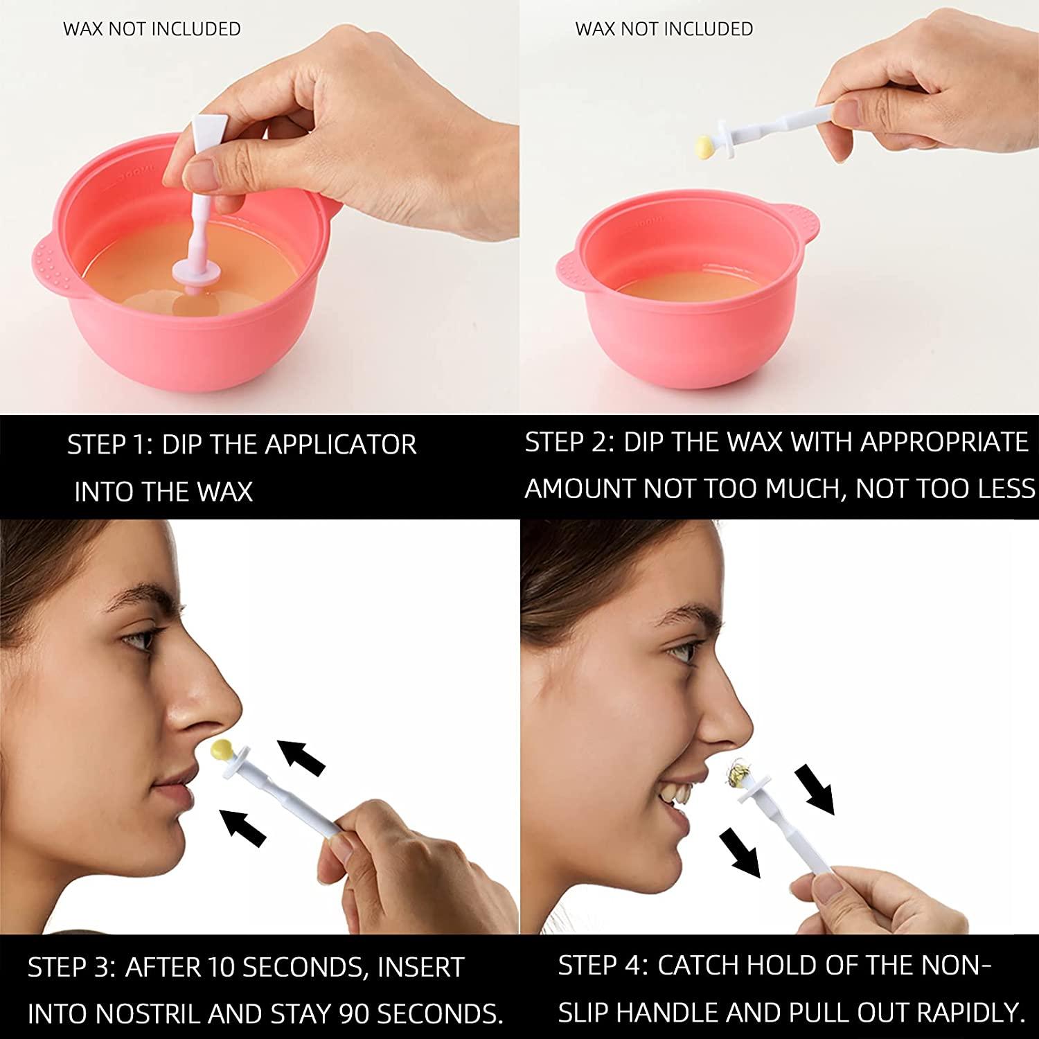 Nose Wax Sticks 80 Pack, Plastic Nose Waxing Applicator, Disposable