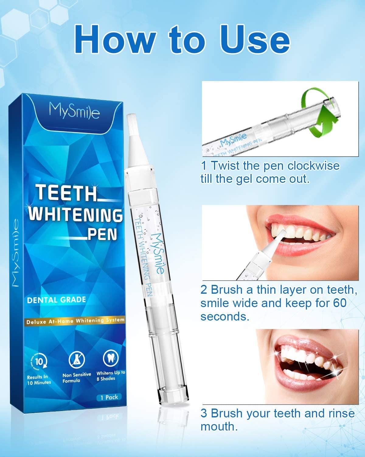 MySmile Teeth Whitening Pen for Sensitive Teeth, Fast Result Teeth