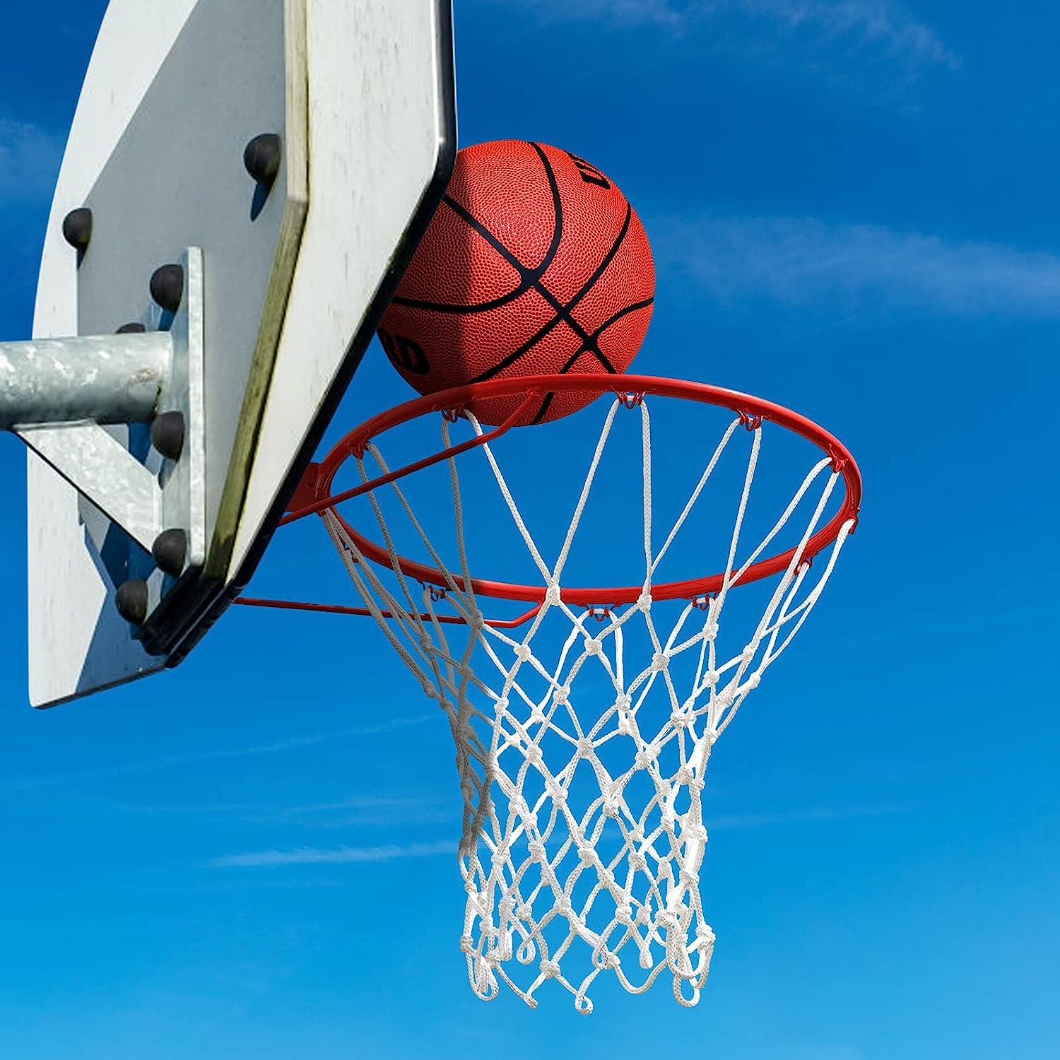 Heavy Duty Basketball Net - 12 Loop Anti-Whip Net, All Weather Polyester/Nylon, For Indoor/Outdoor Hoops