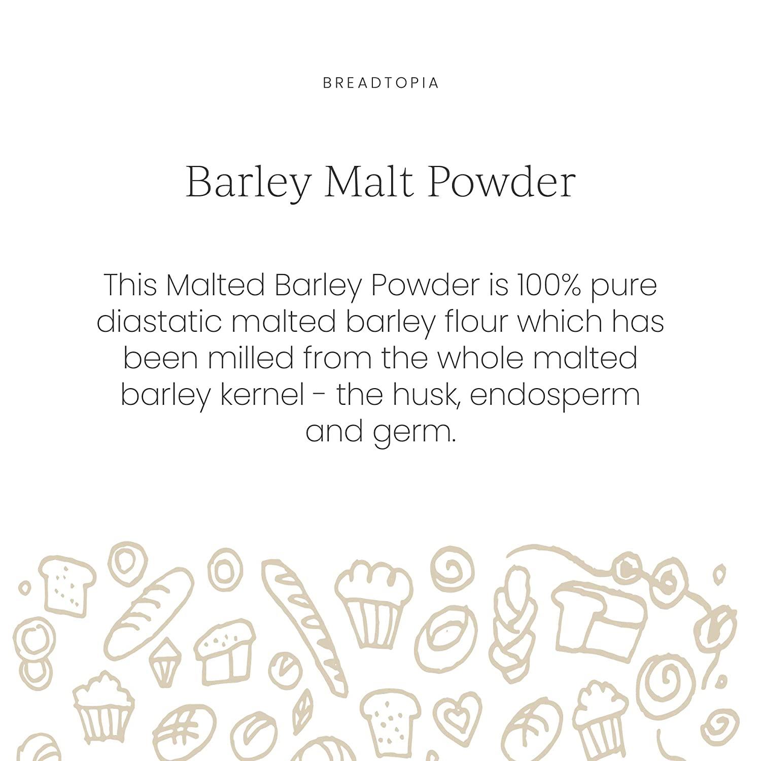 Breadtopia Organic Diastatic Malt Powder 8 oz. NonGMO Malted Barley