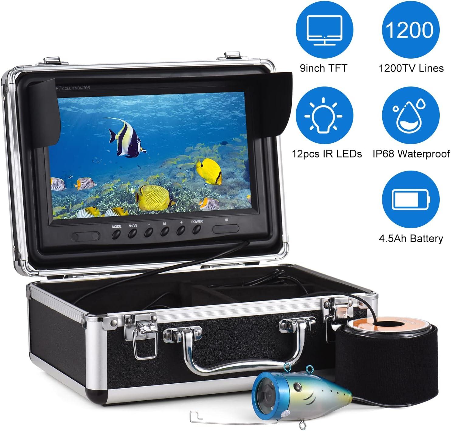 doorslay 1200TVL Underwater Fishing Camera Fish Finder with 12 IR