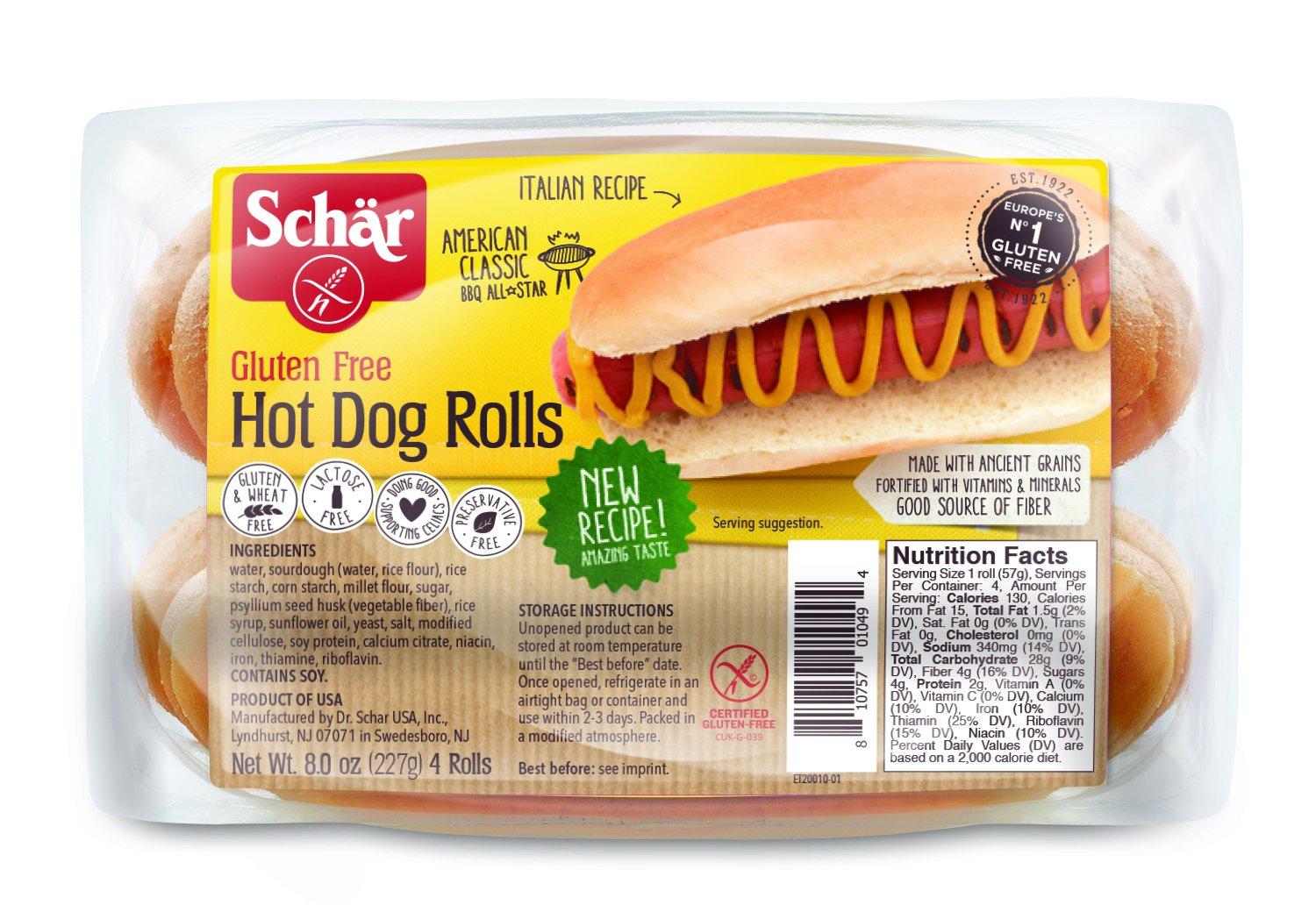 Schar Gluten Free Hot Dog Rolls 8 Ounce ( Packaging May Vary )