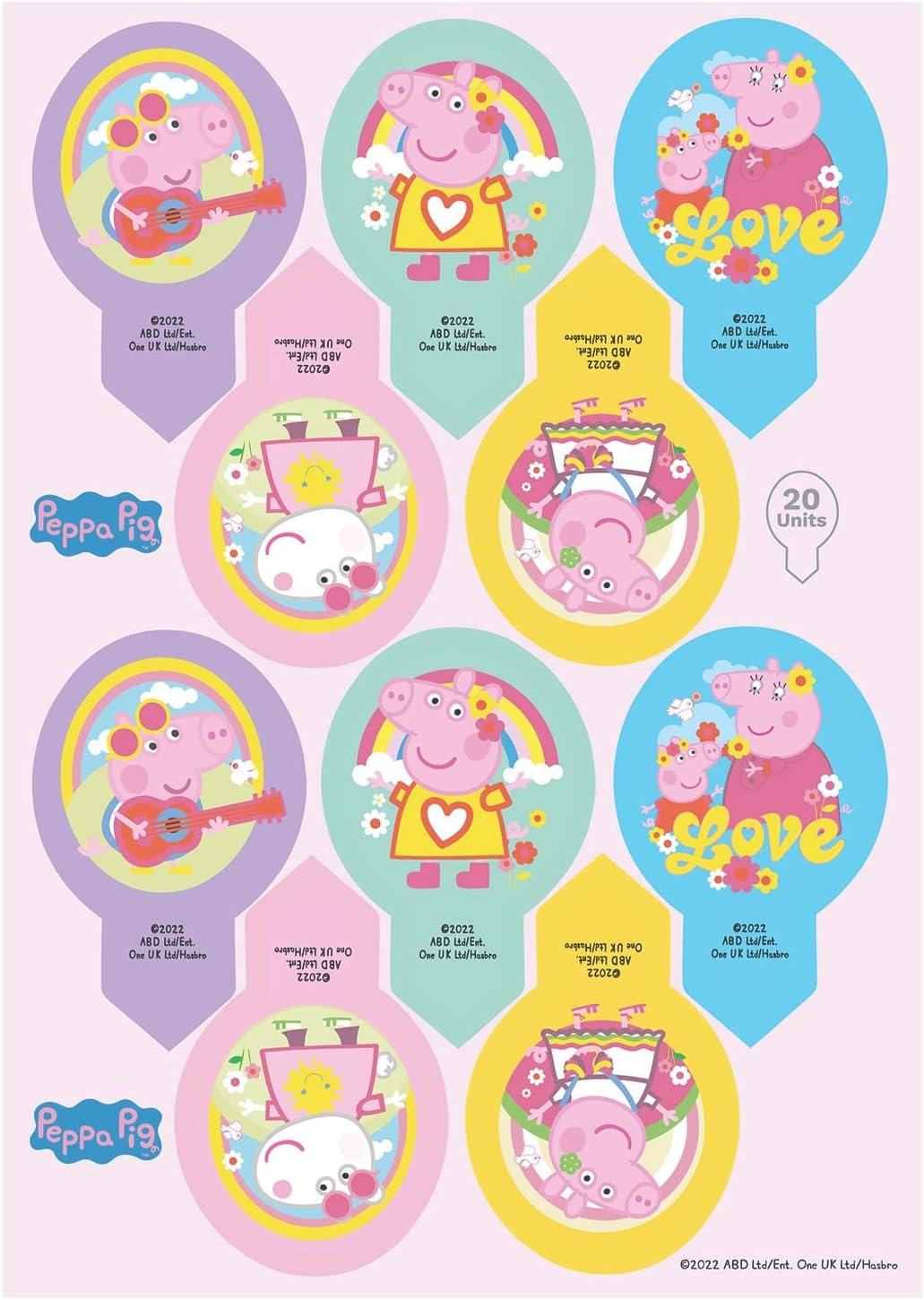 Peppa Wutz Cake Topper Set - 16 Bunte Kuchenpicker Für Kindergeburtstage