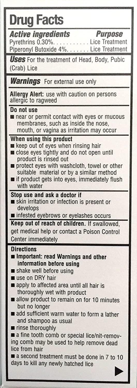 Liendrex Lice Shampoo 4 oz. Mata Piojos / Kills Lice Champu