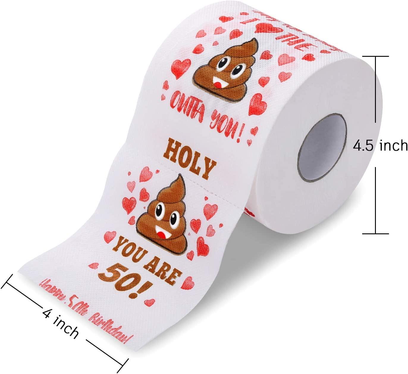 50th Birthday Gifts for Men and Women - Happy Prank Toilet Paper - 50th  Birthday Decorations for Him, Her - Party Supplies Favors Ideas - Funny Gag  Gifts, Novelty Bday Present for Friends, Family