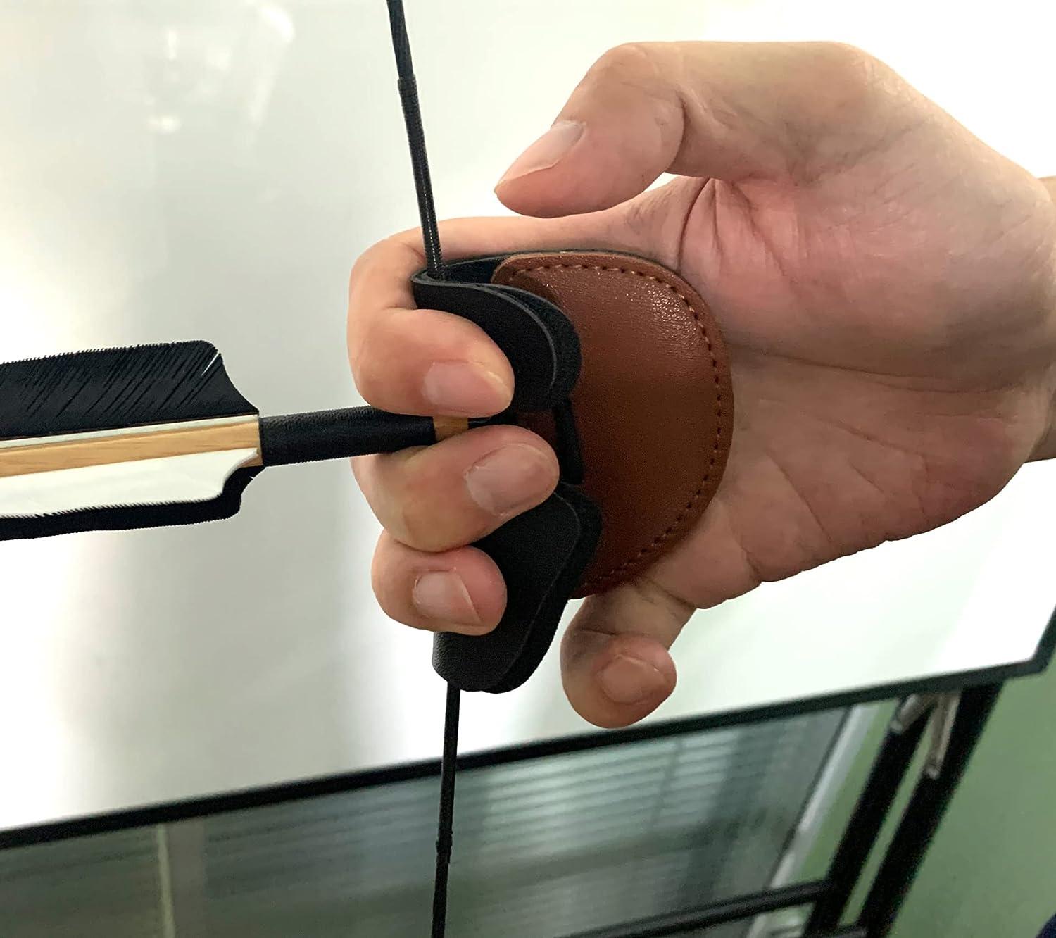 DEERACE Archery Arm Guards & Finger Tab, Leather Finger Arm Protector