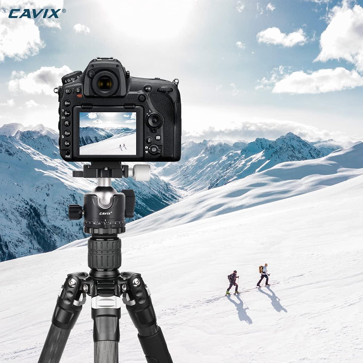 INNOREL Teste panoramiche per treppiede in metallo CNC con piastra a sgancio rapido in lega di alluminio Arca Swiss da 38 mm per treppiedi, monopiedi, fotocamera DSLR, videocamera (G36