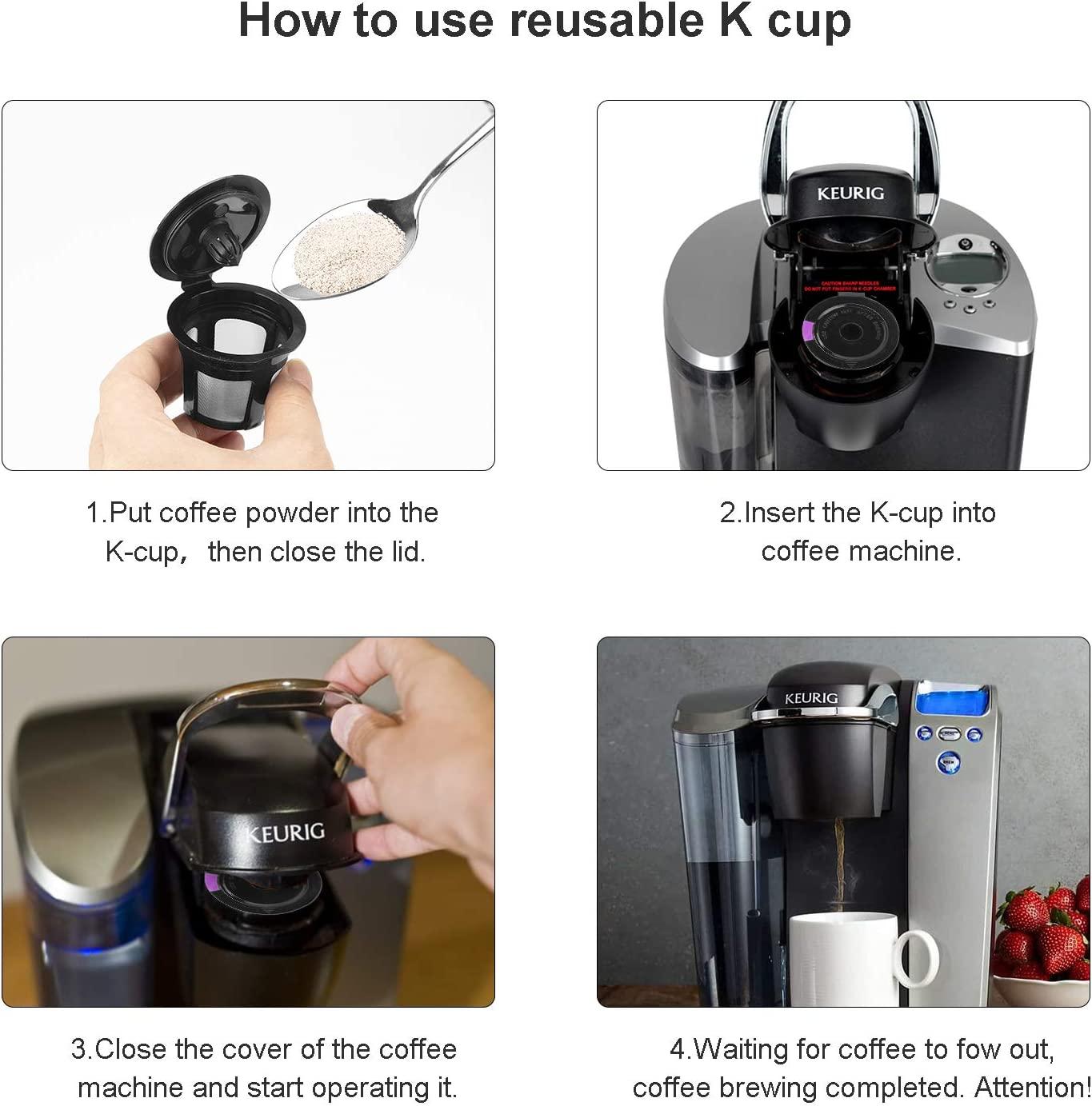 POFET 6 Set Hervulbare Herbruikbare Koffie Capsule K-Cup Voor Keurig 2.0 & 1.0 Brouwers Hervulbare Koffie Filters