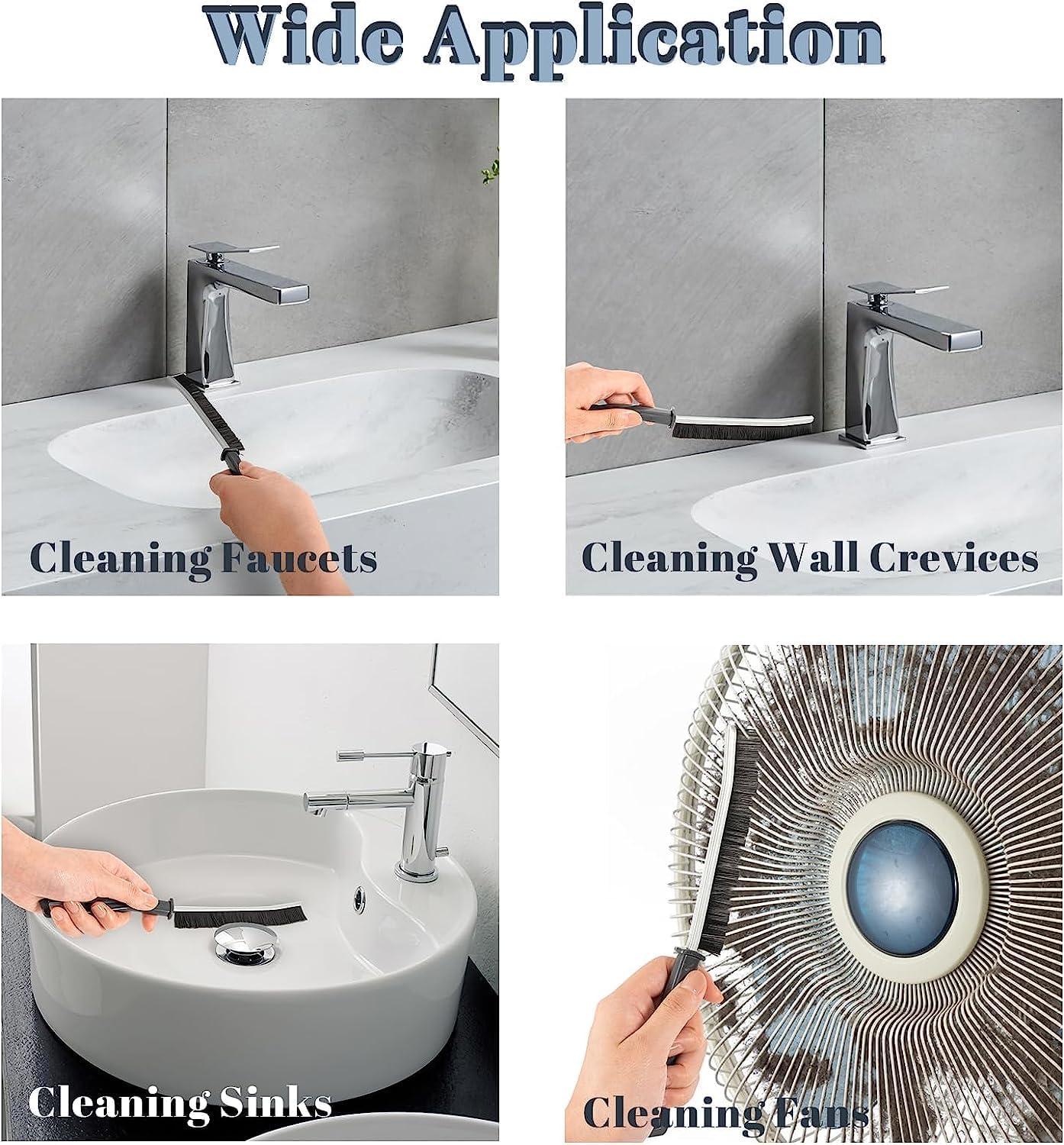 BIHIYII 2Pcs 2 IN 1 Crevice Cleaning Brush With Tweezer, Cleaning - View #8