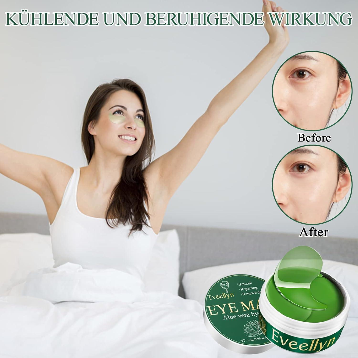 Eveellyn Eye Pads - 60pcs Aloe Vera & Hyaluronic Acid Eye Masks for Dark  Circles Wrinkles Puffiness & Tear Bags | Buy Now with Express International  Delivery | GoSupps.com