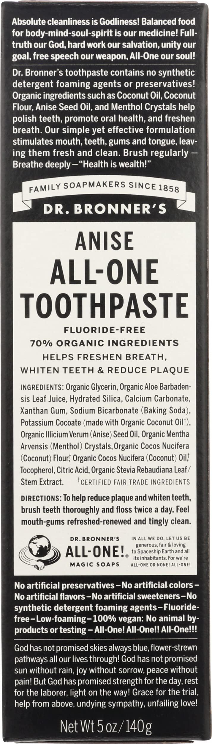 Dr. Bronner's AllOne Toothpaste Anise 5 oz (Pack of 1)