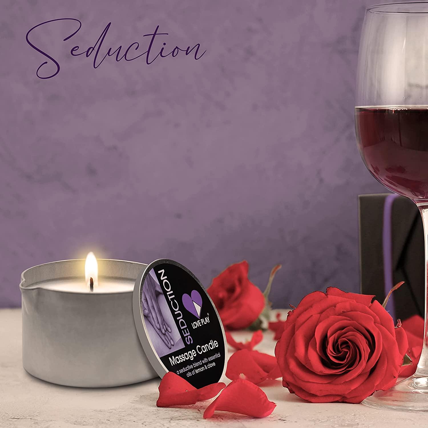 LOVE PLAY Seduction Massage Candle - Luxurious Body Oil for