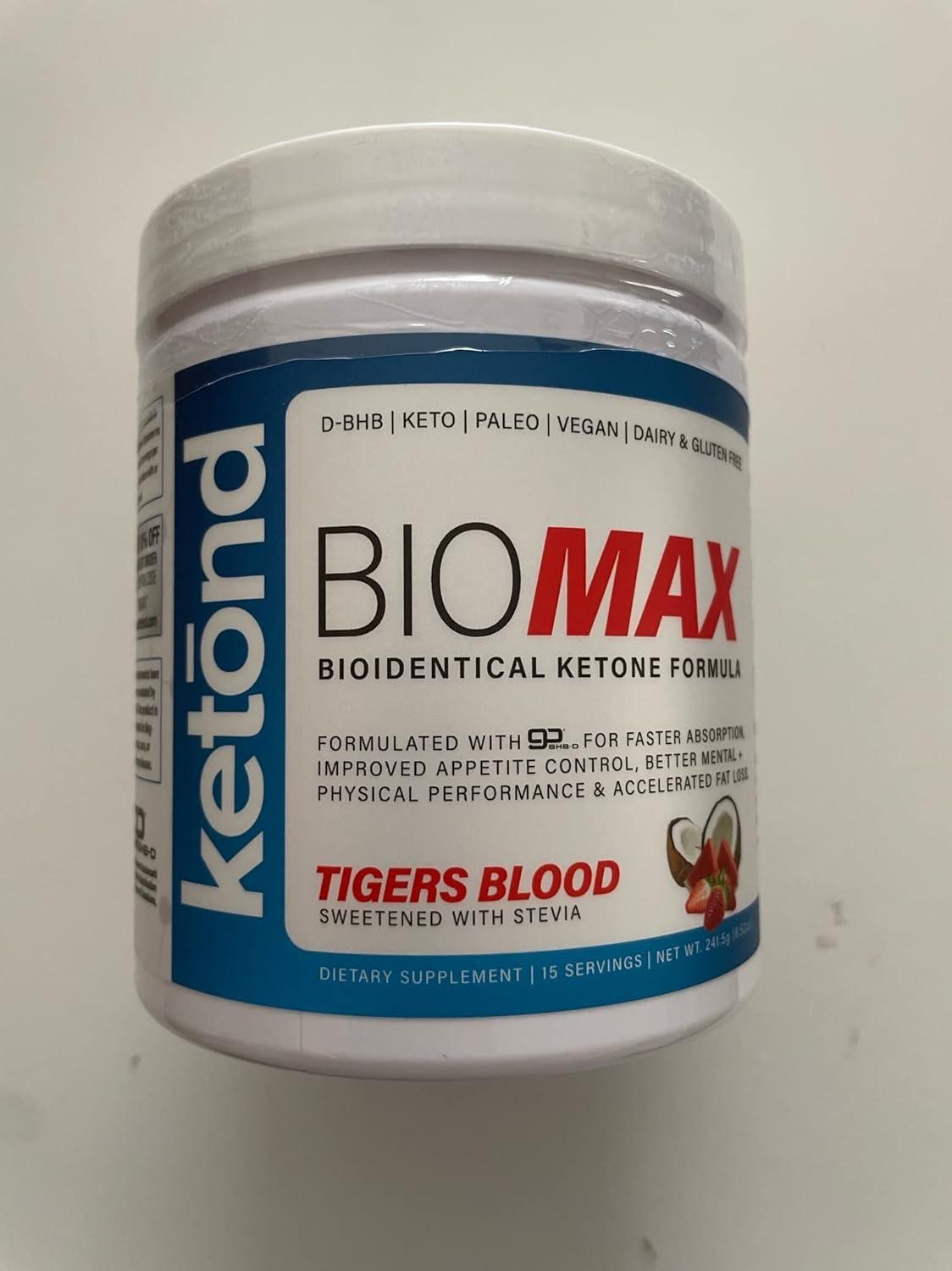 Ketond BioMAX Ketones 11.7g D BHB + SolaThin Acetyl L Carnitine for Rapid  Weight Loss - Tigers Blood (15 Servings) | Buy Now with Express  International Delivery | GoSupps.com
