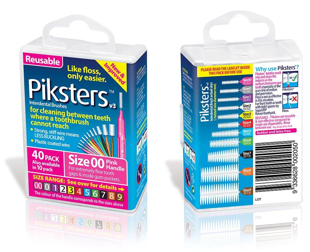 Piksters Interdental Brushes, 40 Pk, Size 5, Tooth Brush For