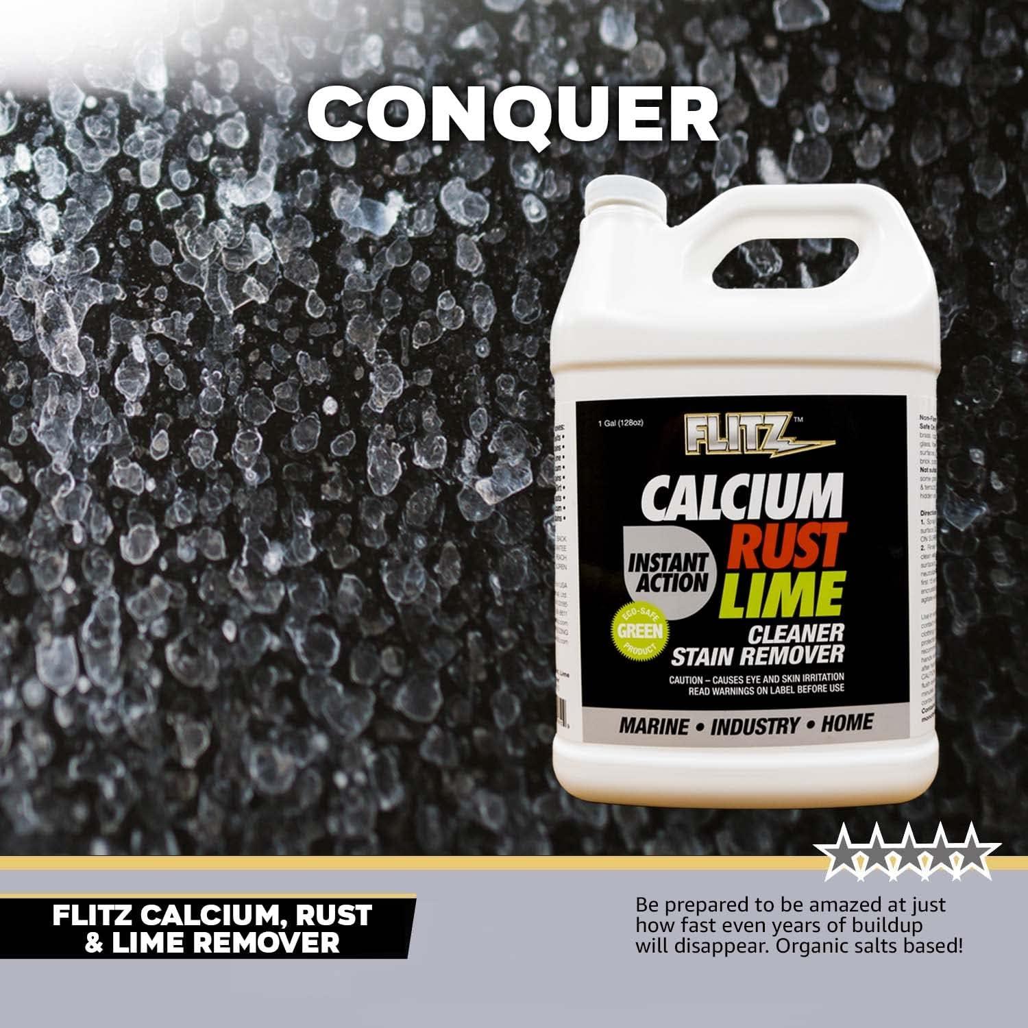 Flitz CR 01610 Instant Calcium, Lime and Rust Remover, 1 Gallon Refill